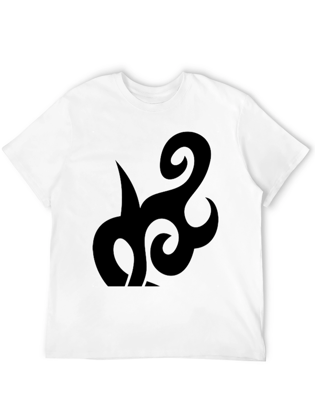 Black Graphic Tee - Abstract Design