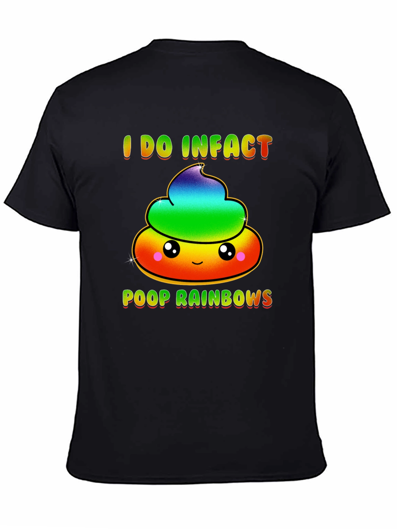 Rainbow Poop T-Shirt Funny Graphic Tee