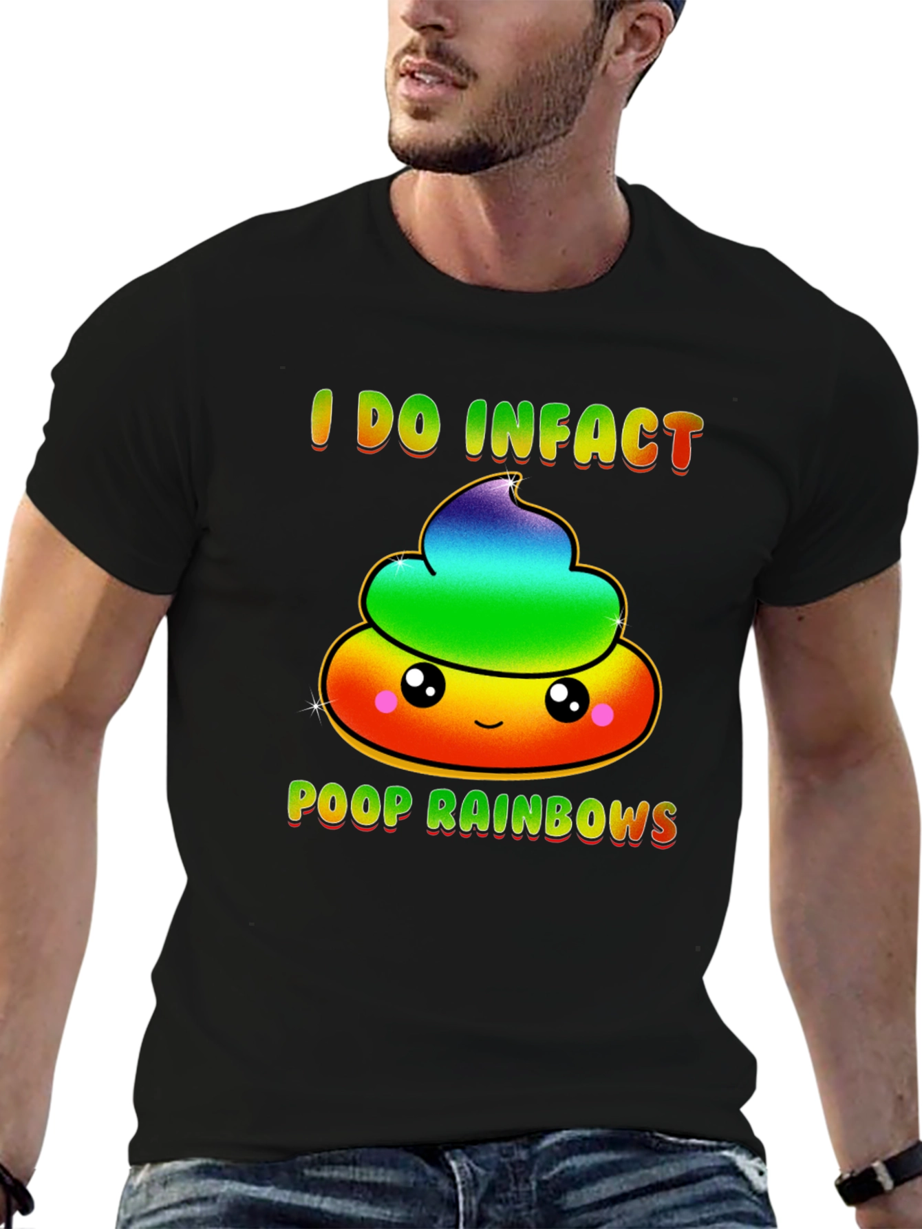 Rainbow Poop T-Shirt Funny Graphic Tee