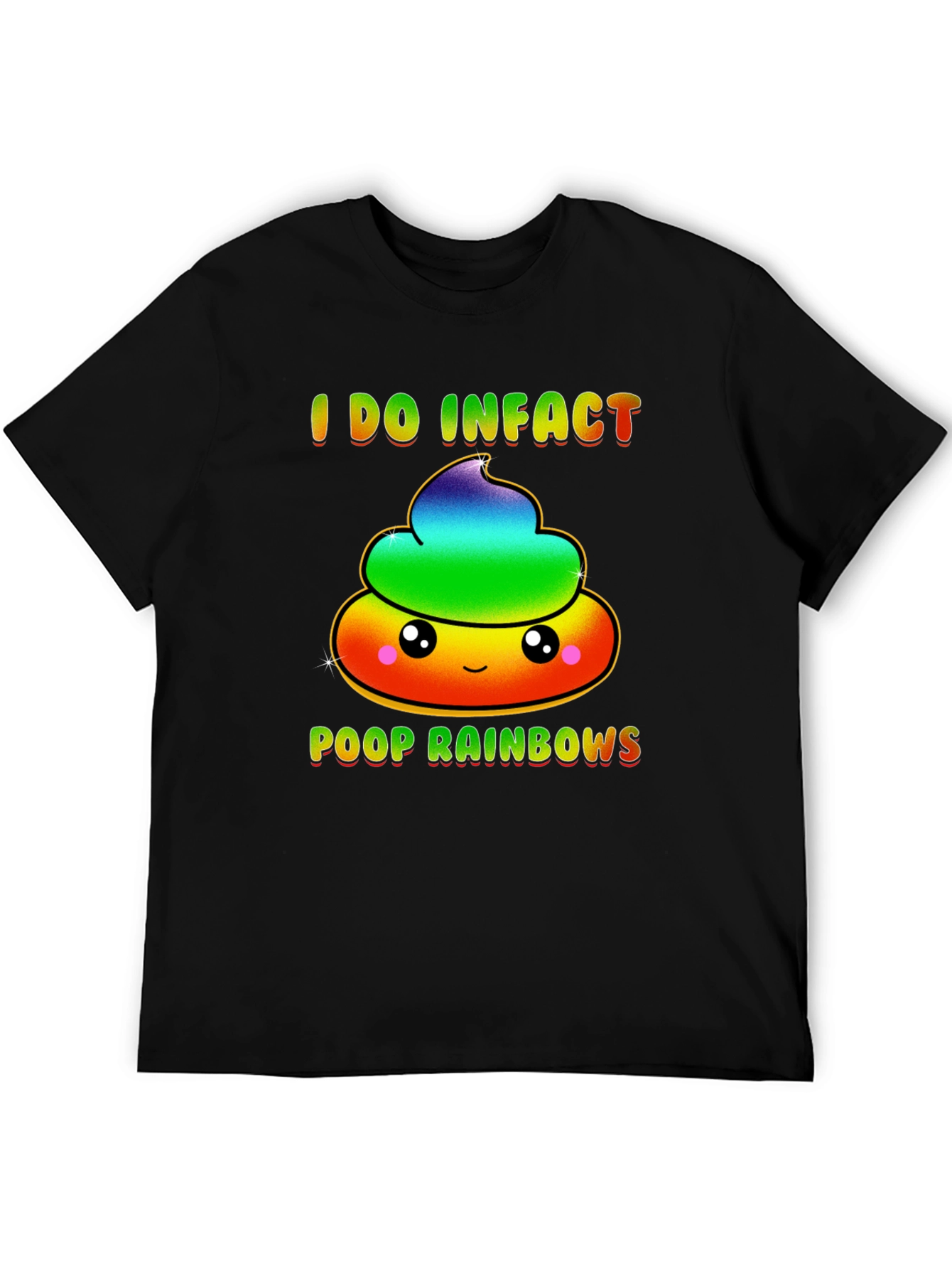 Rainbow Poop T-Shirt Funny Graphic Tee