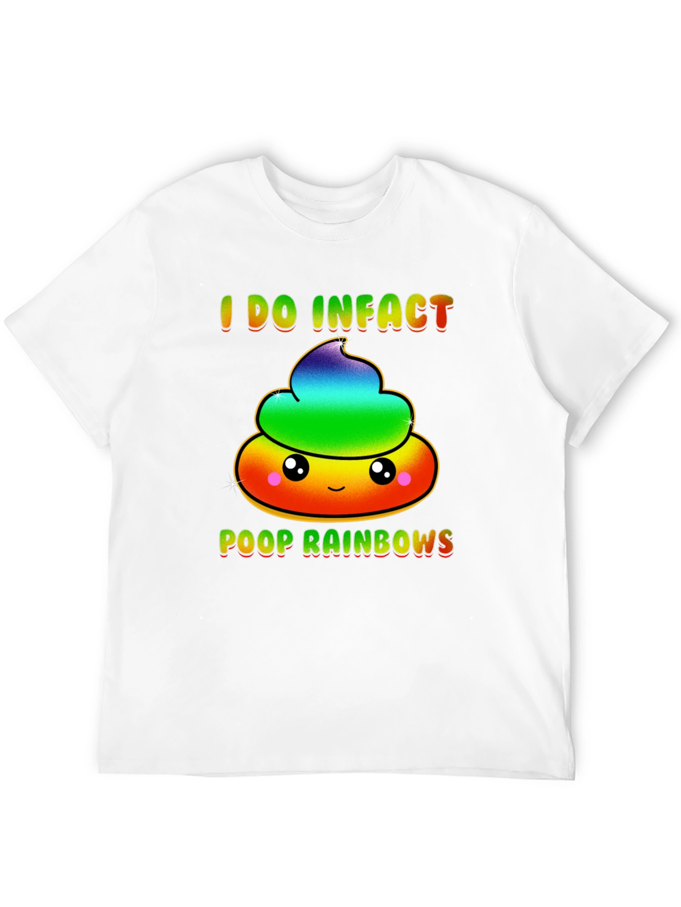 Rainbow Poop T-Shirt Funny Graphic Tee