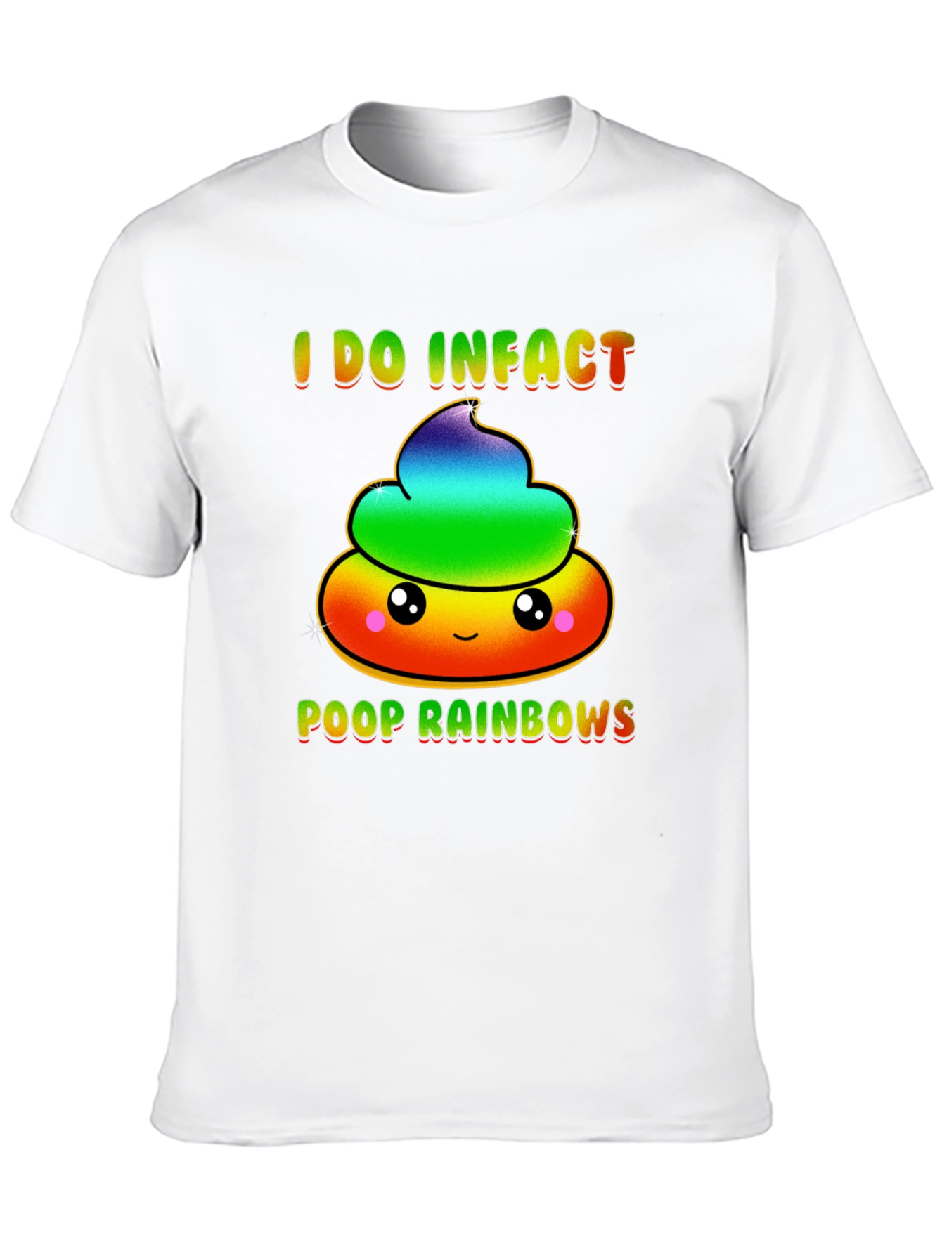 Rainbow Poop T-Shirt Funny Graphic Tee
