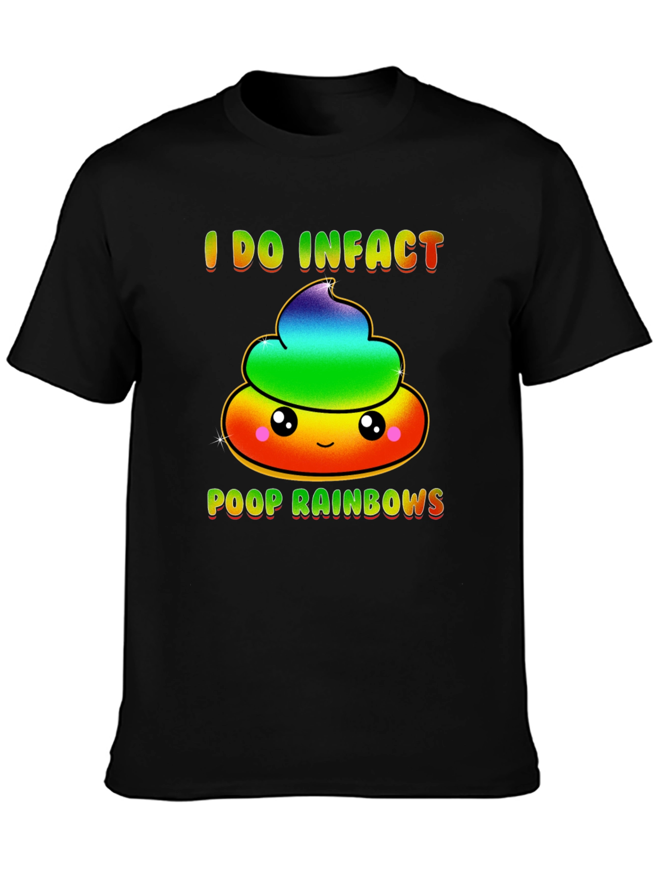 Rainbow Poop T-Shirt Funny Graphic Tee