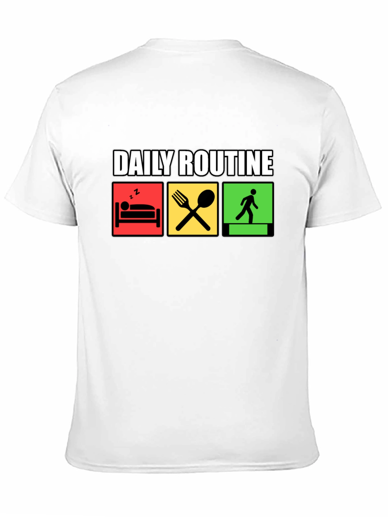 Daily Routine Graphic Tee - Black Cotton T-Shirt