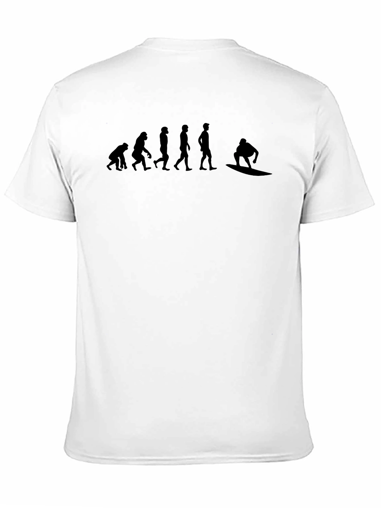 Evolution of Surfing Black T-Shirt
