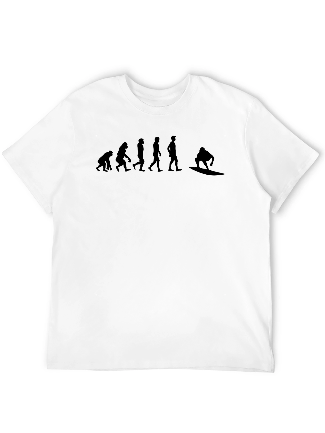 Evolution of Surfing Black T-Shirt
