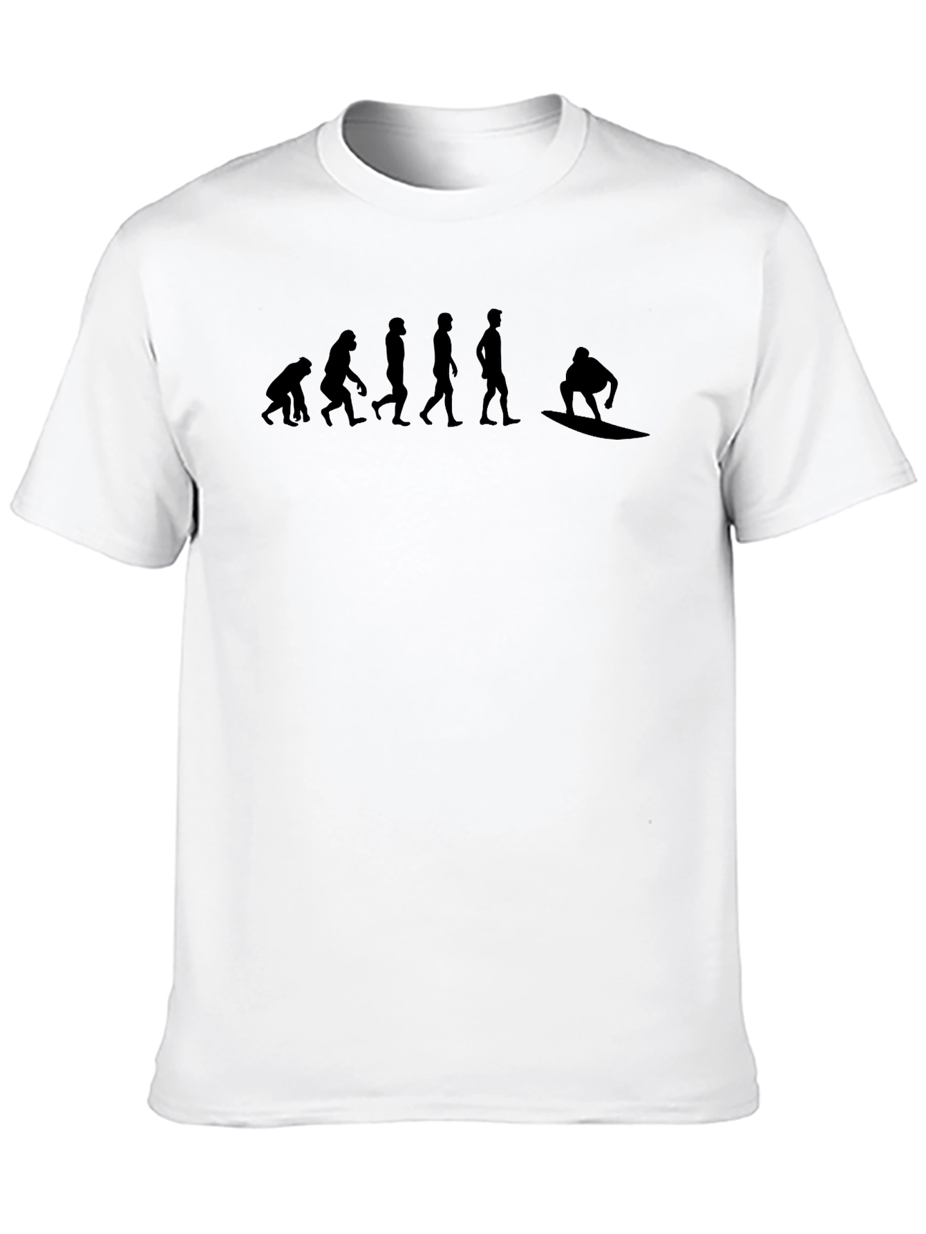 Evolution of Surfing Black T-Shirt