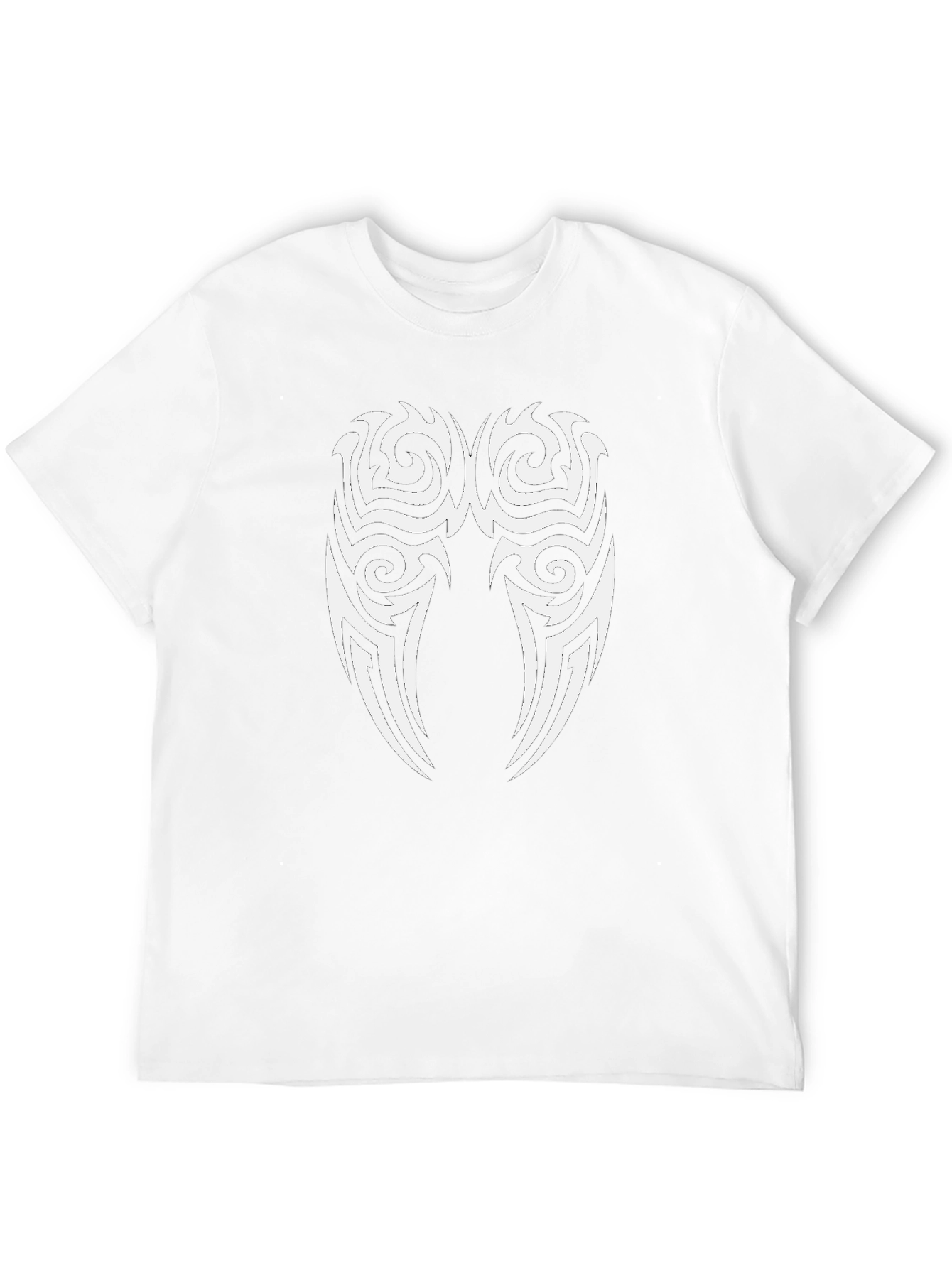 Tribal Tattoo Graphic Black Tee - Mens Casual Style