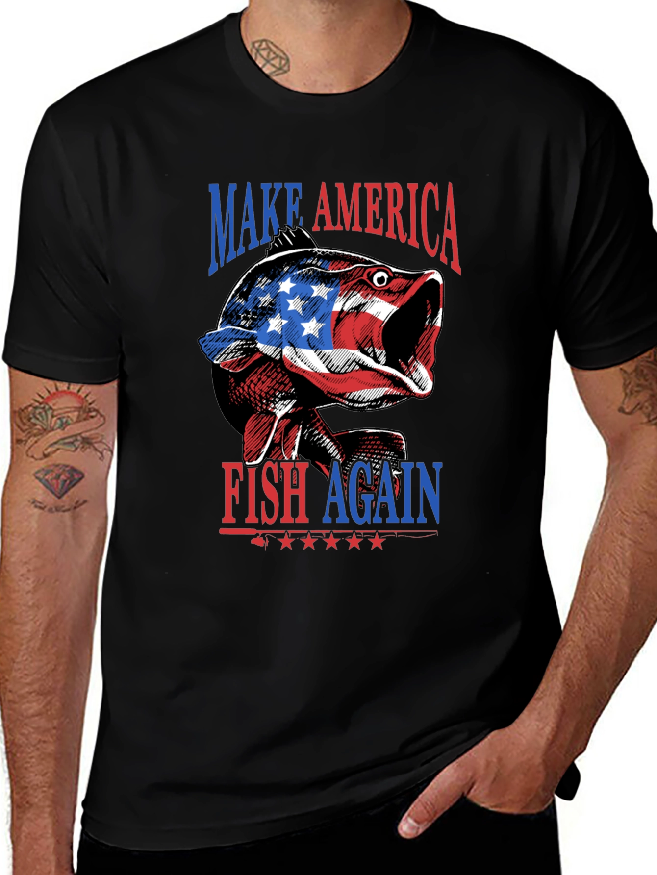 Make America Fish Again Patriotic T-Shirt