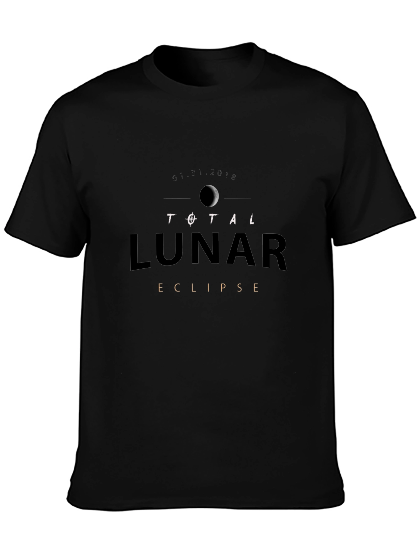 Total Lunar Eclipse Black T-Shirt