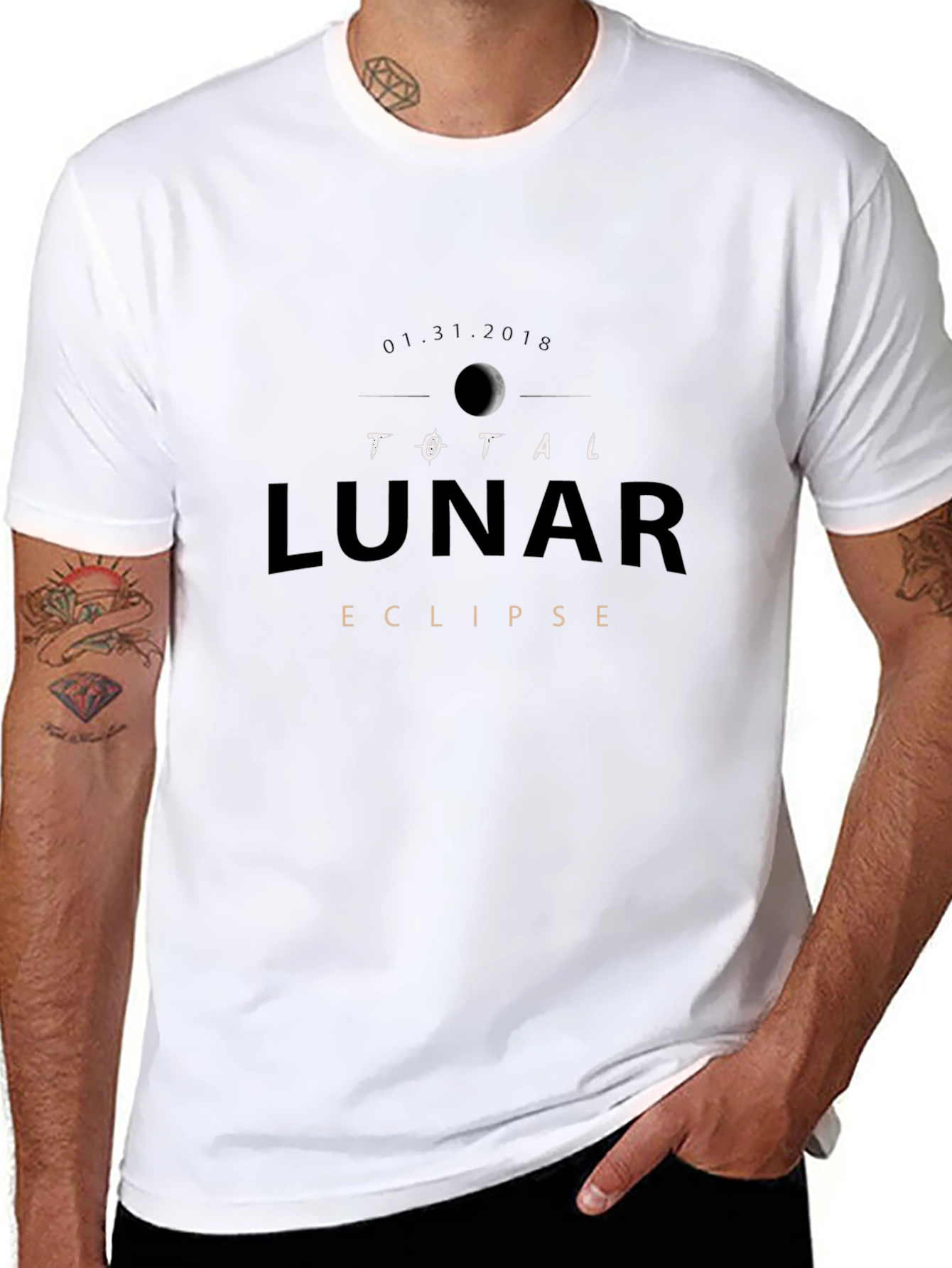 Total Lunar Eclipse Black T-Shirt