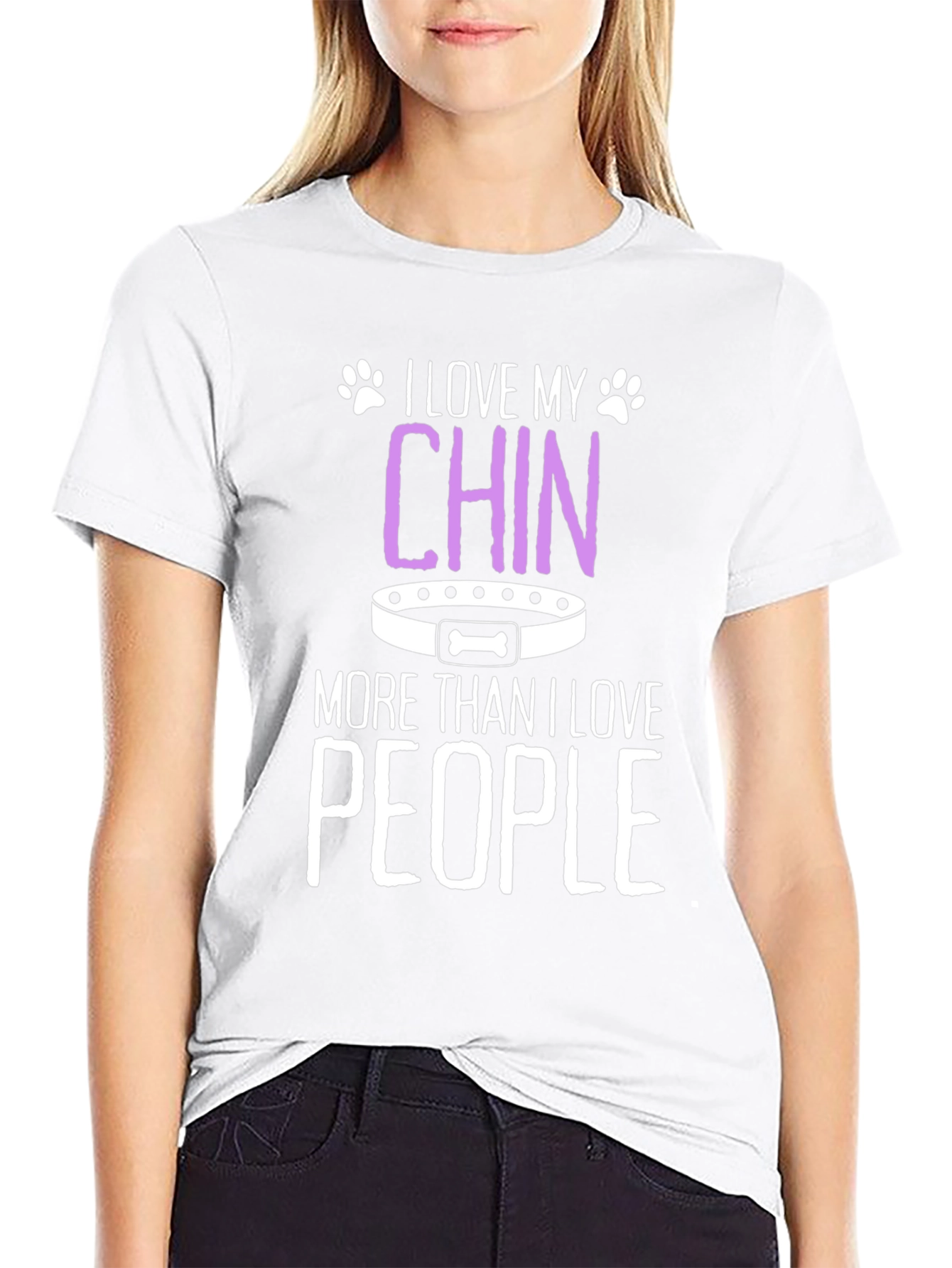 I Love My Chin T-Shirt: Funny Dog Lover Tee