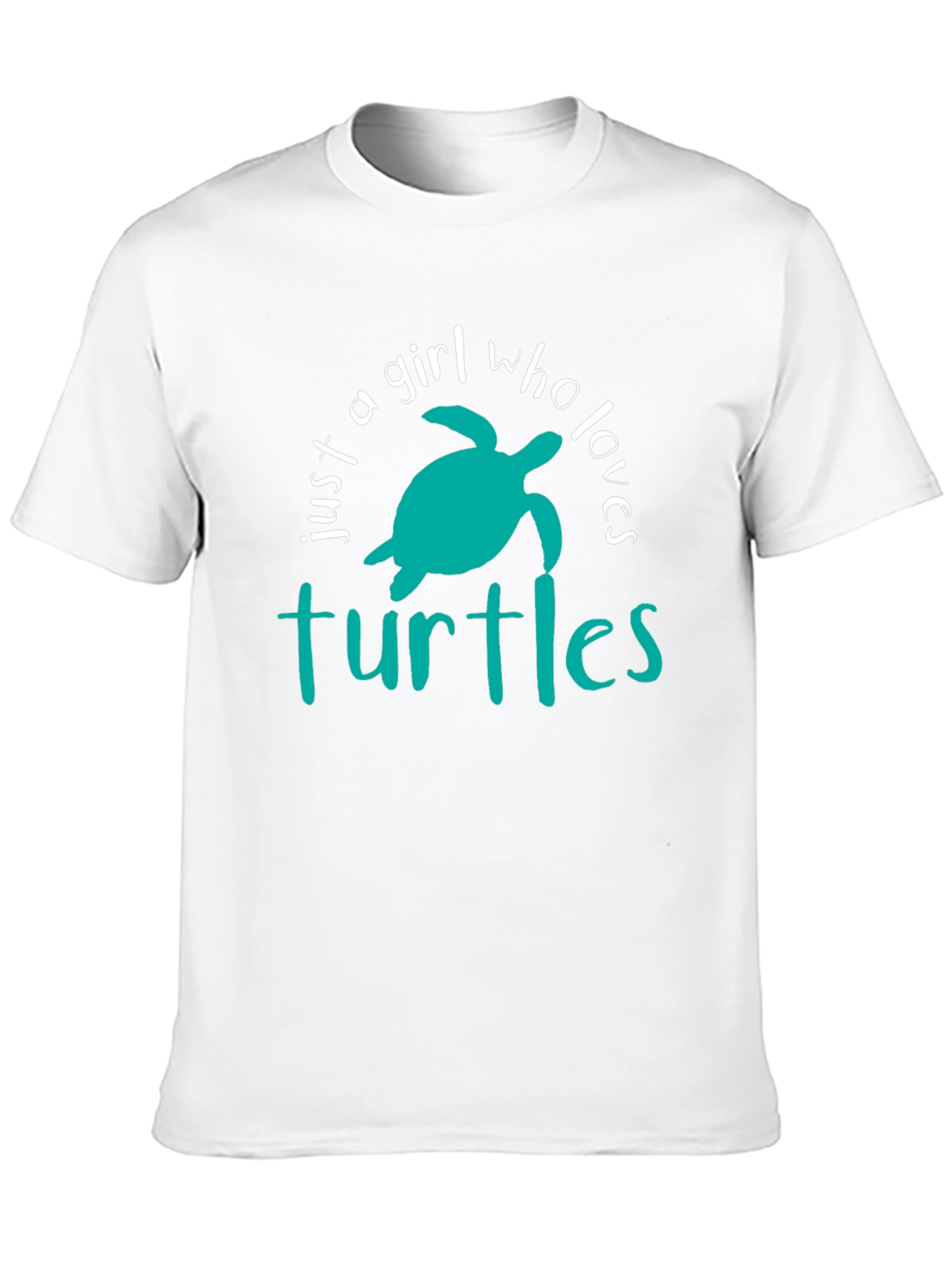 Just A Girl Who Loves Turtles Black Graphic Tee