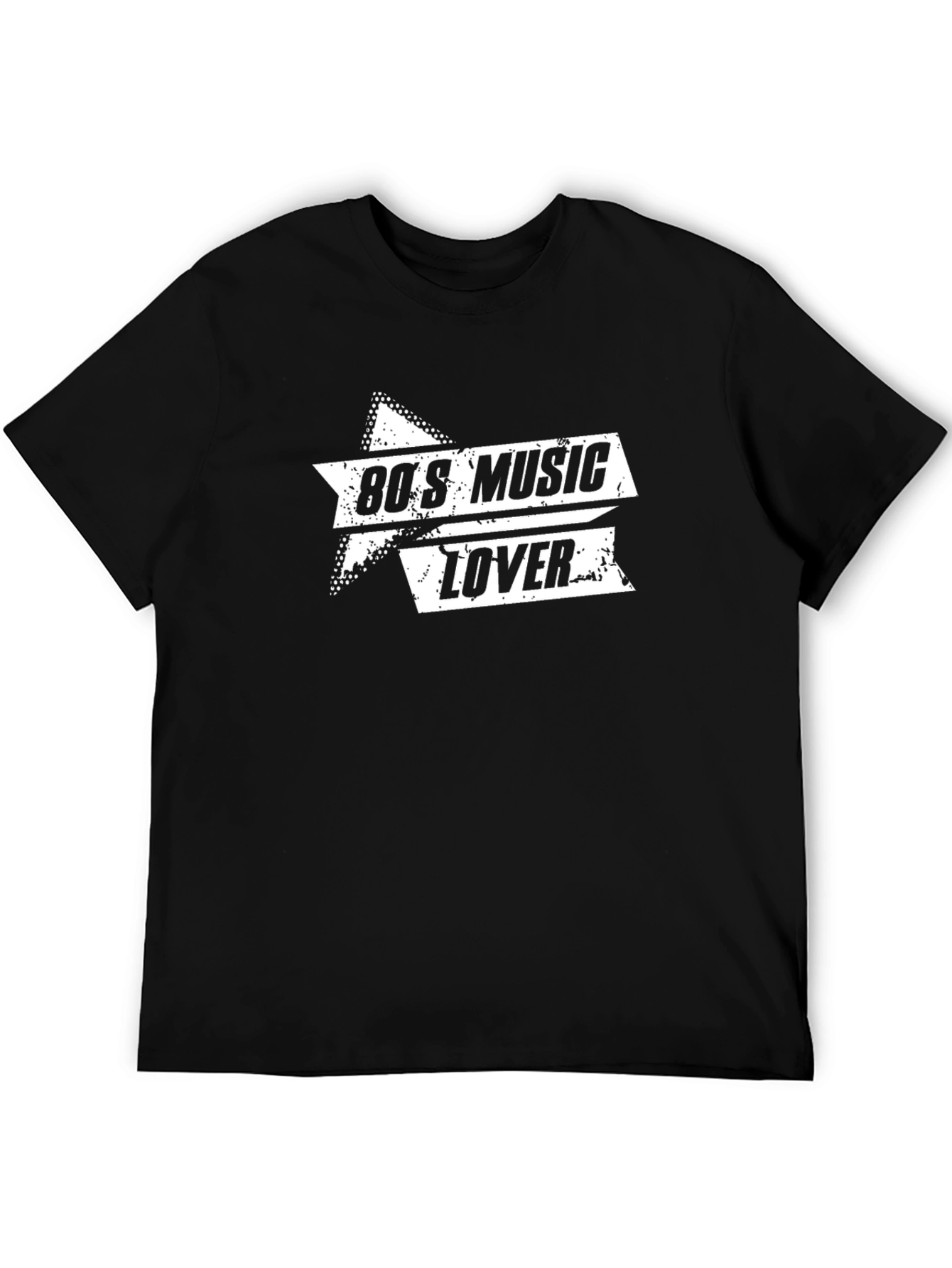 Retro 80s Music Lover Black T-Shirt