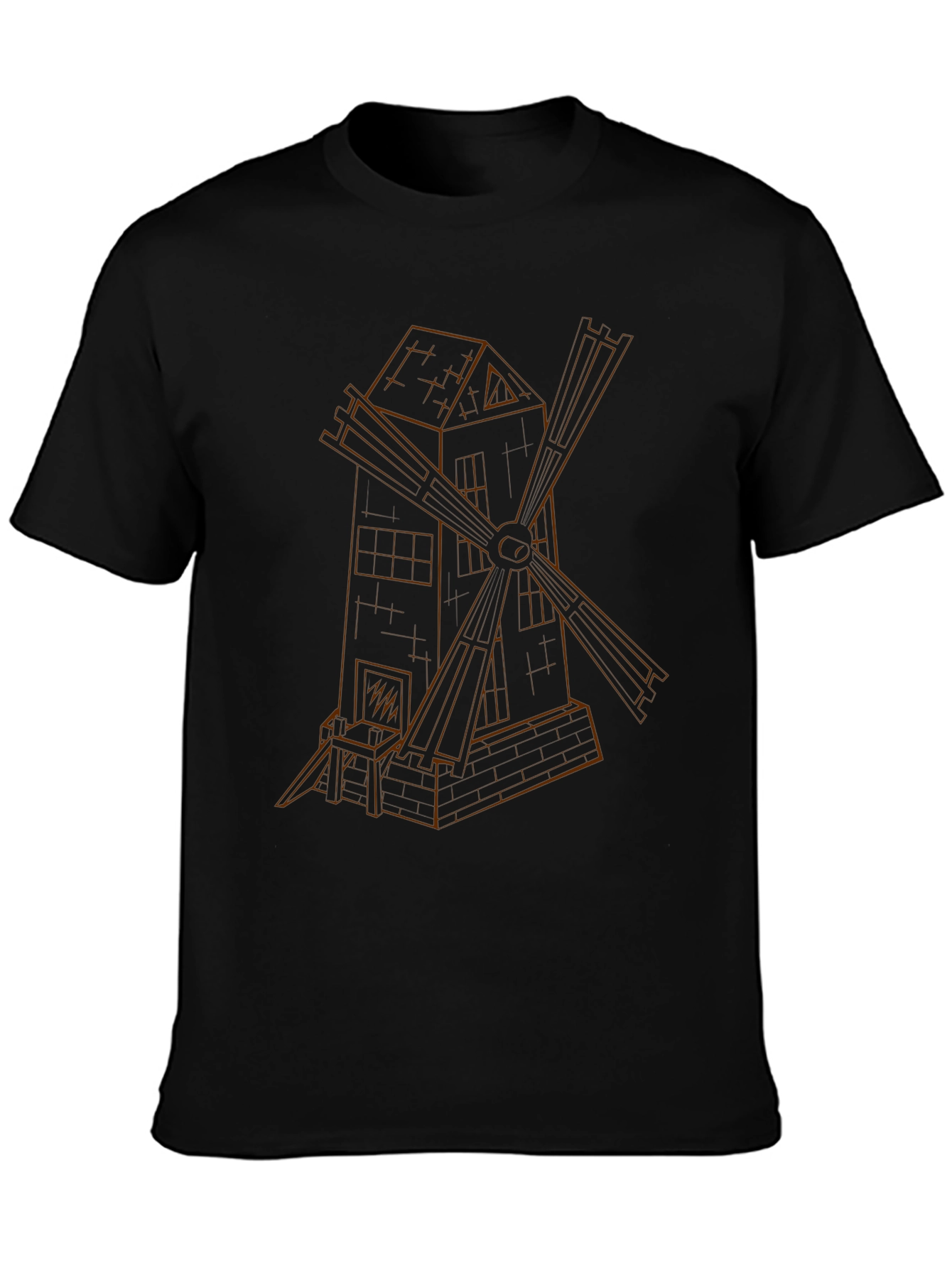 Windmill Graphic Black T-Shirt
