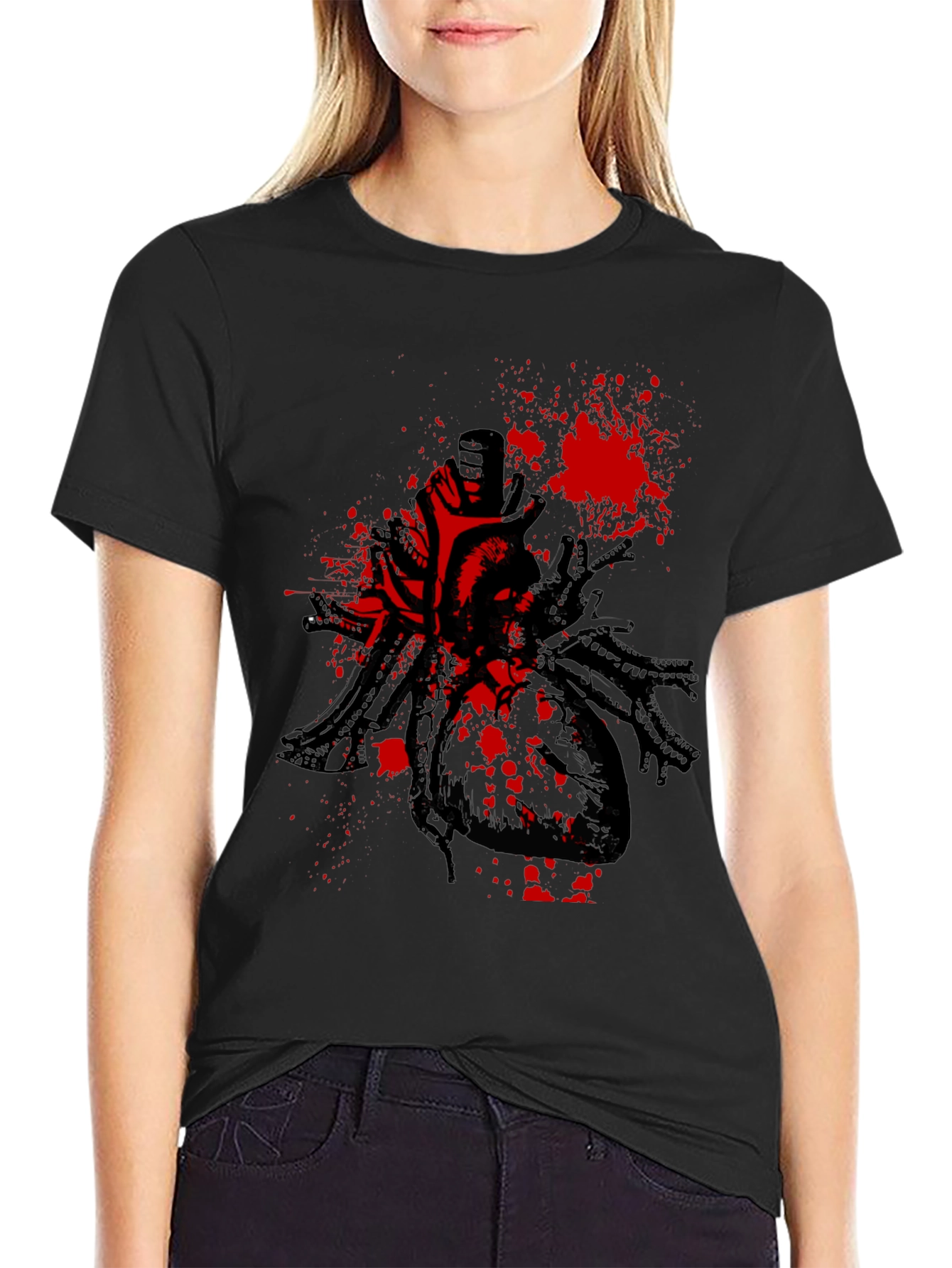 Cyberpunk Heart T-Shirt - Black Graphic Tee