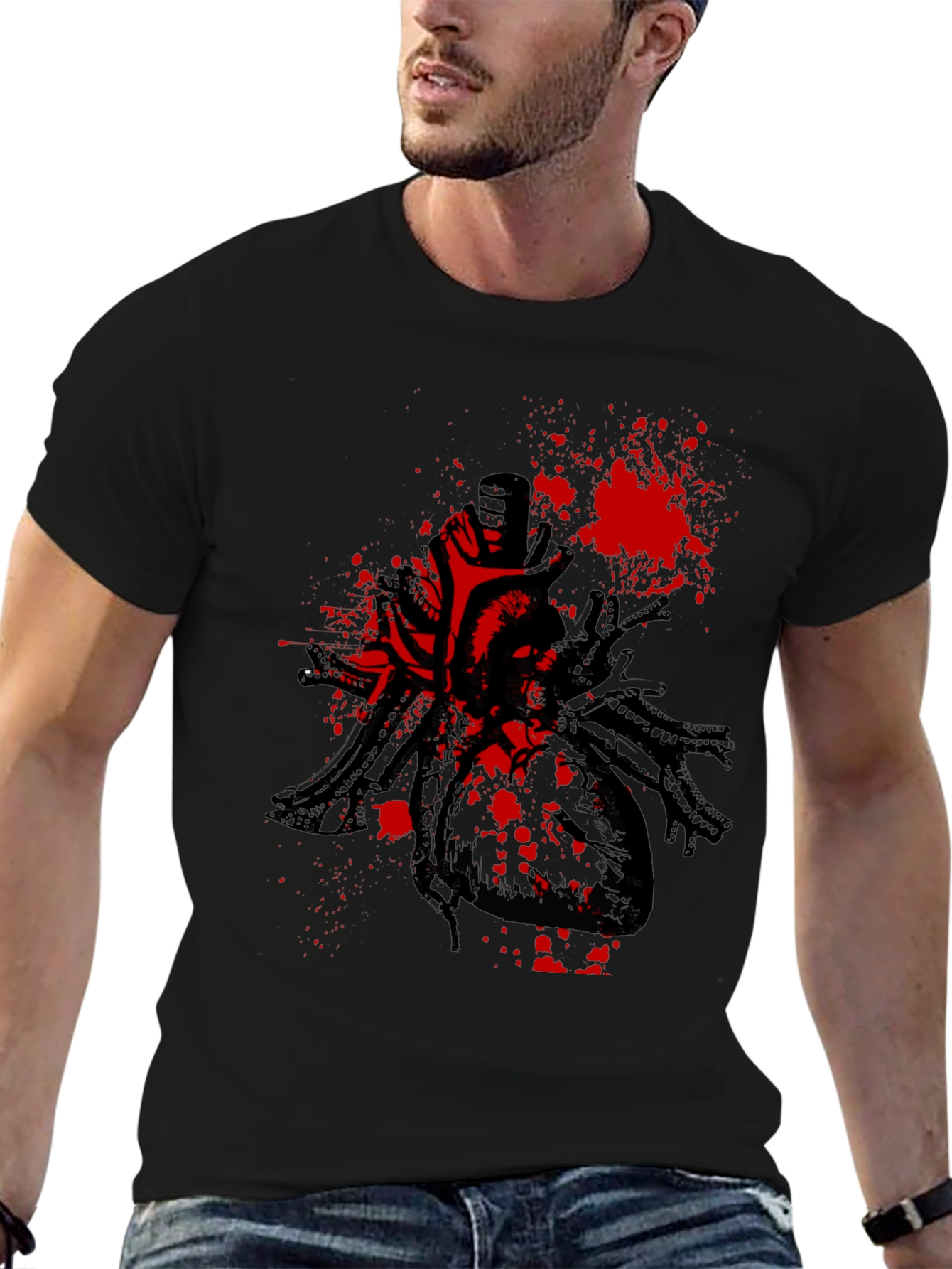 Cyberpunk Heart T-Shirt - Black Graphic Tee