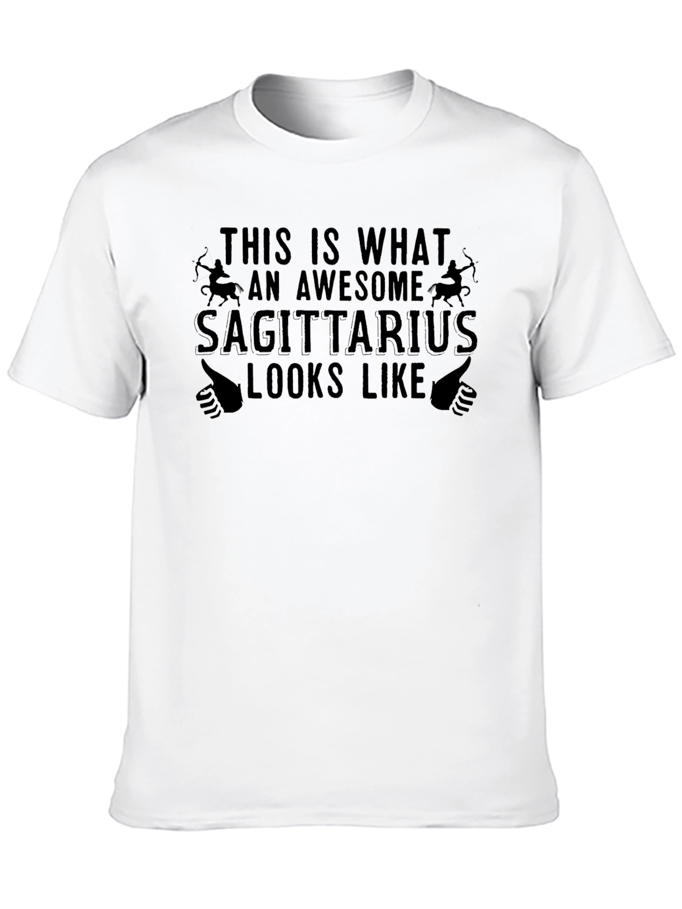 Awesome Sagittarius Graphic Tee - Black Cotton Shirt