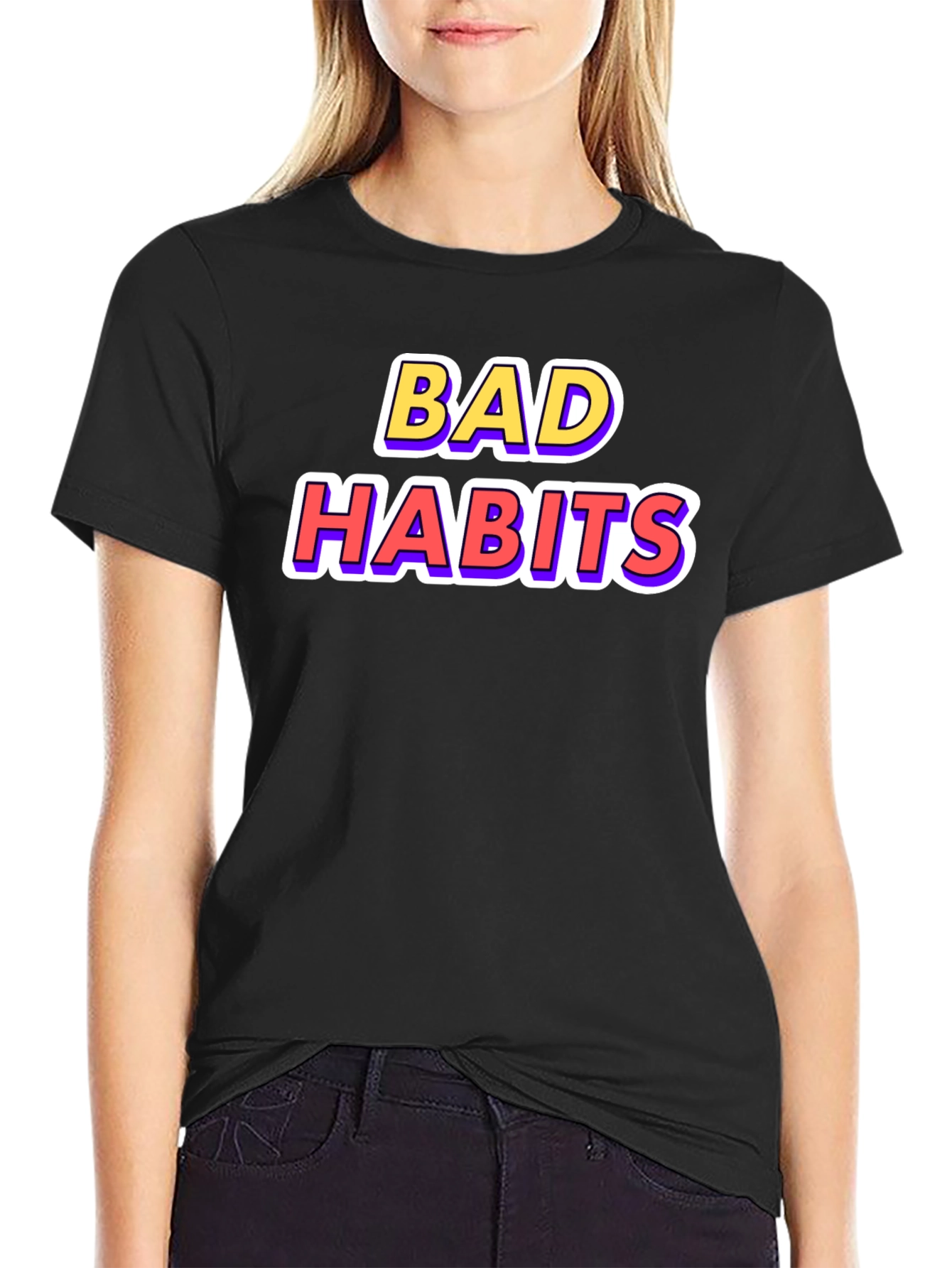 Bad Habits Graphic Tee - Casual Style