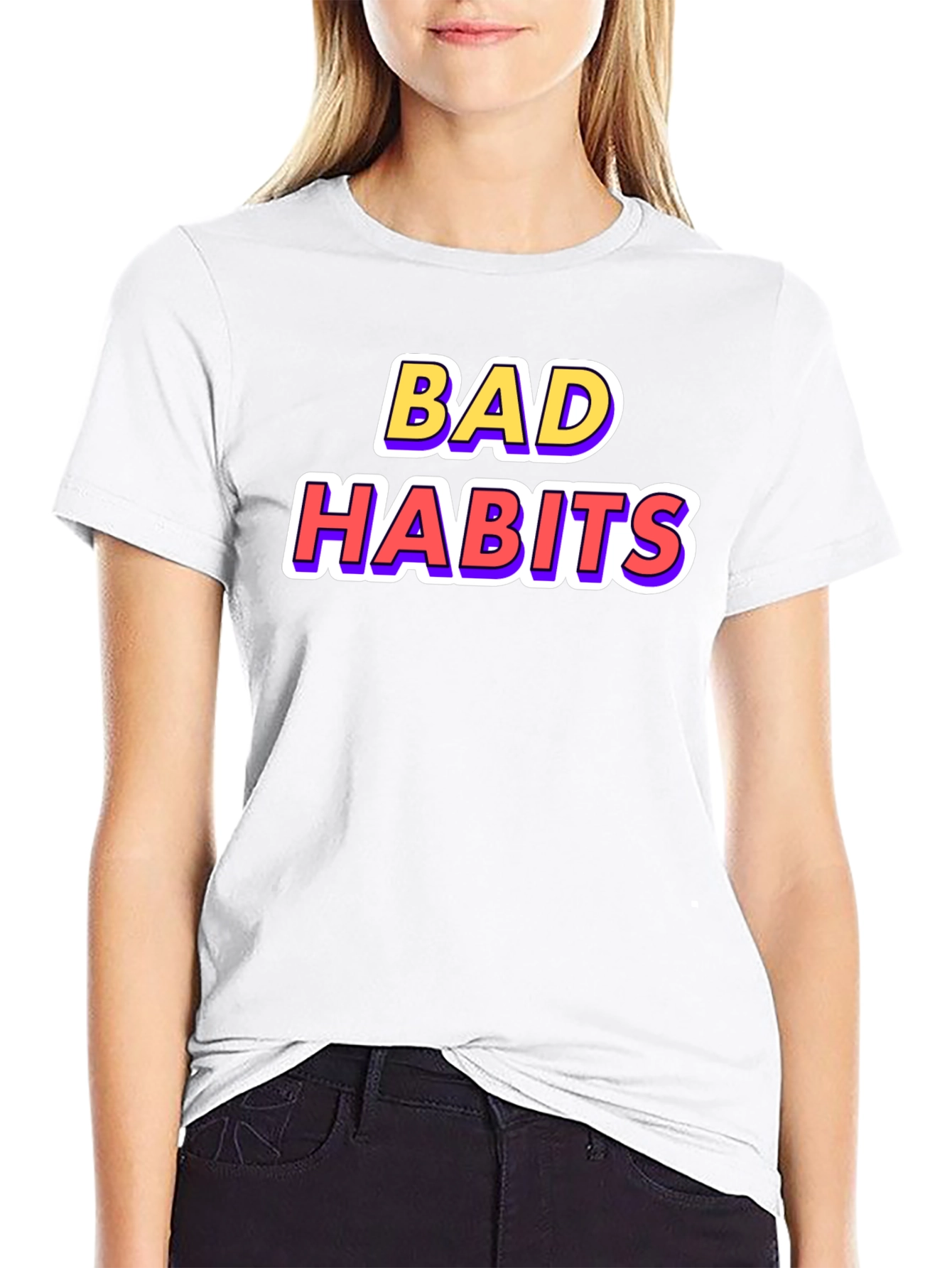 Bad Habits Graphic Tee - Casual Style