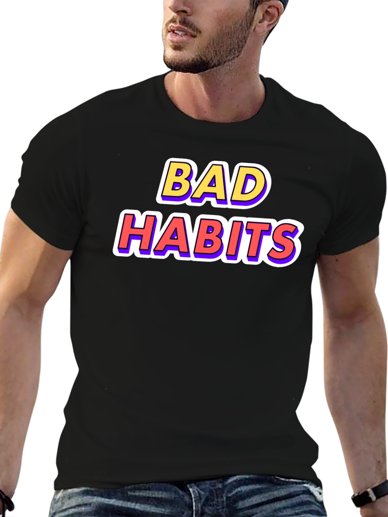 Bad Habits Graphic Tee - Casual Style