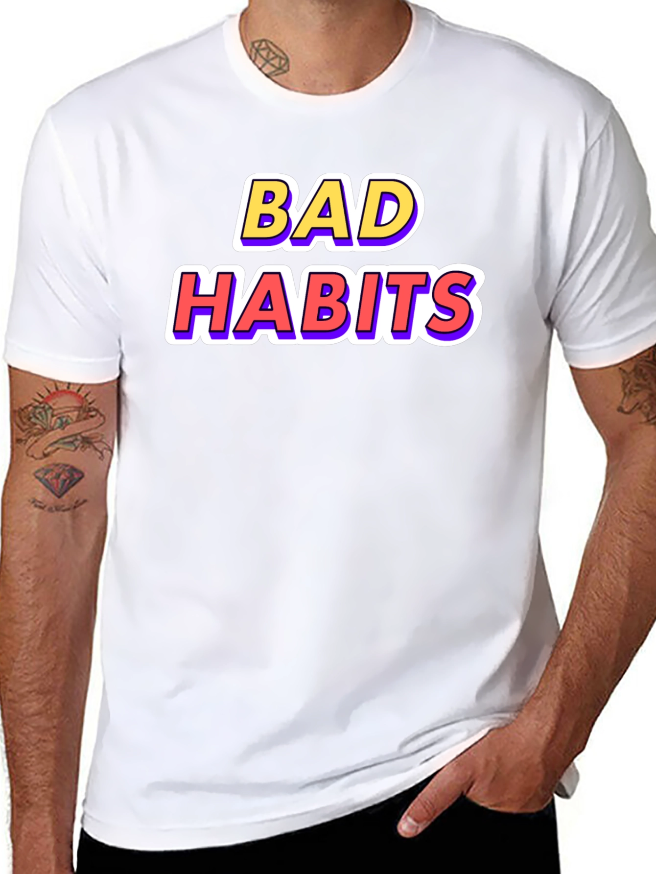 Bad Habits Graphic Tee - Casual Style
