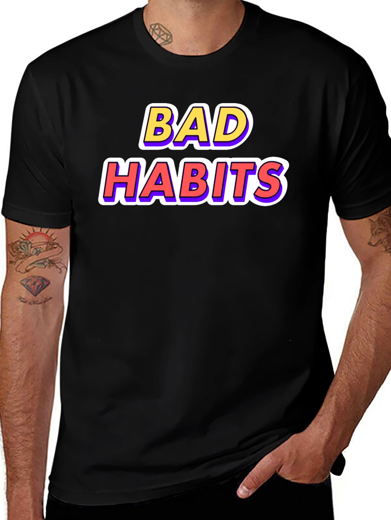 Bad Habits Graphic Tee - Casual Style