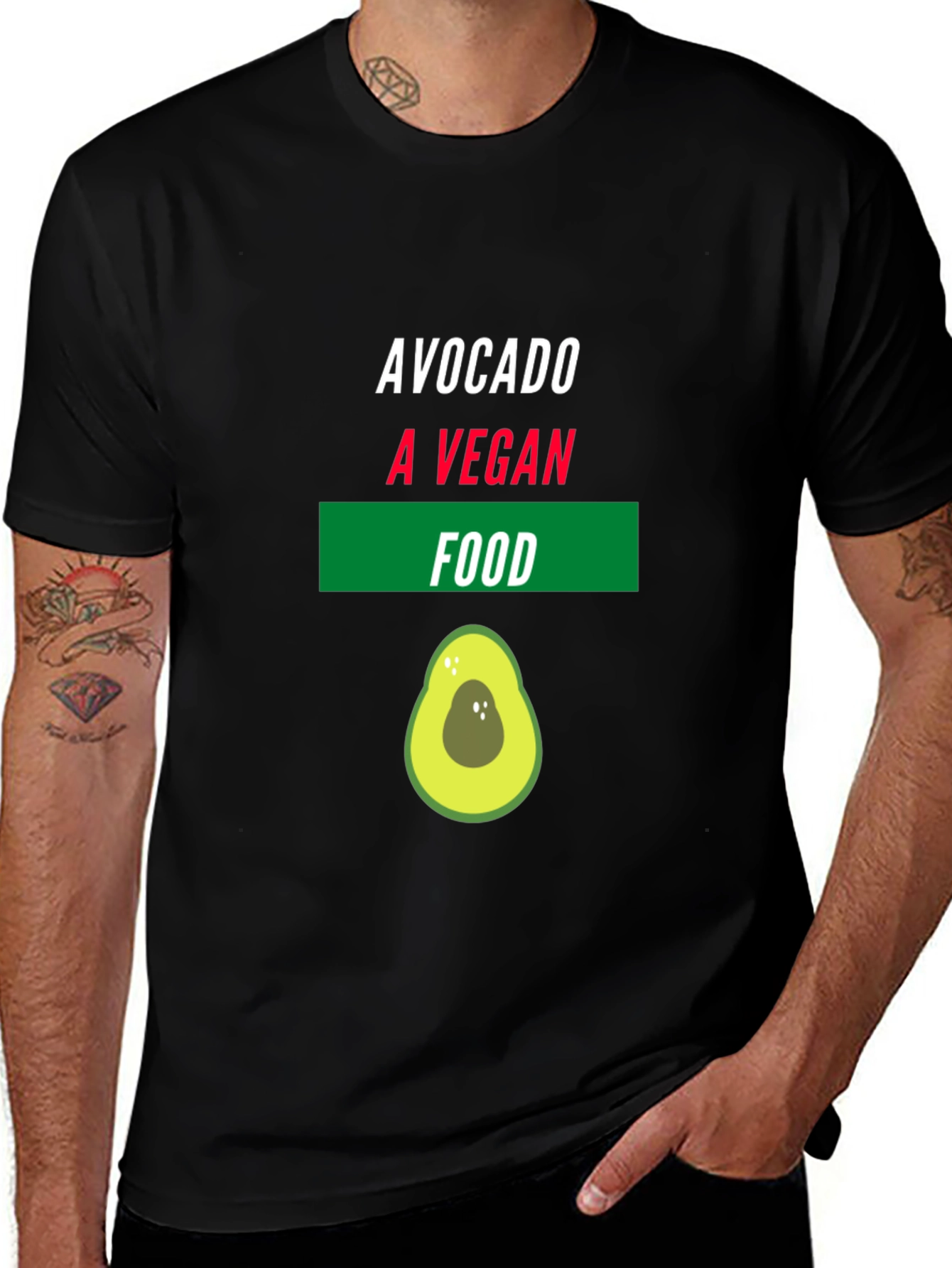 Avocado Vegan Food Graphic T-Shirt