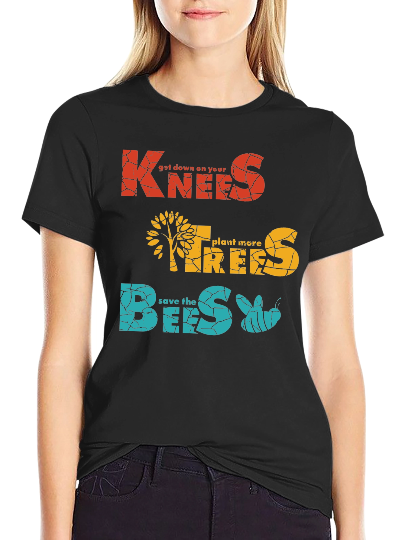 Knees Trees Bees Graphic T-Shirt - Environmental Tee
