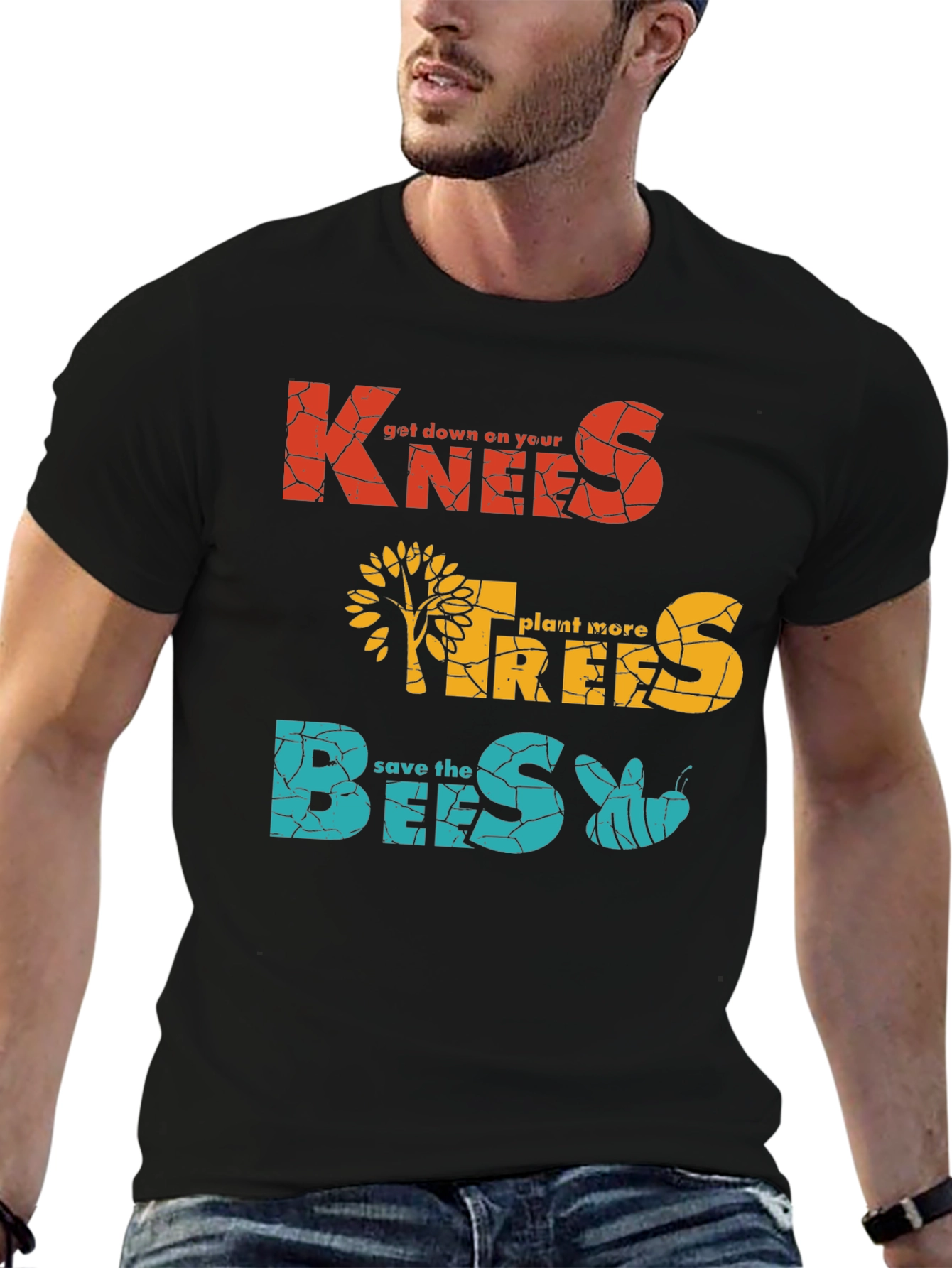 Knees Trees Bees Graphic T-Shirt - Environmental Tee