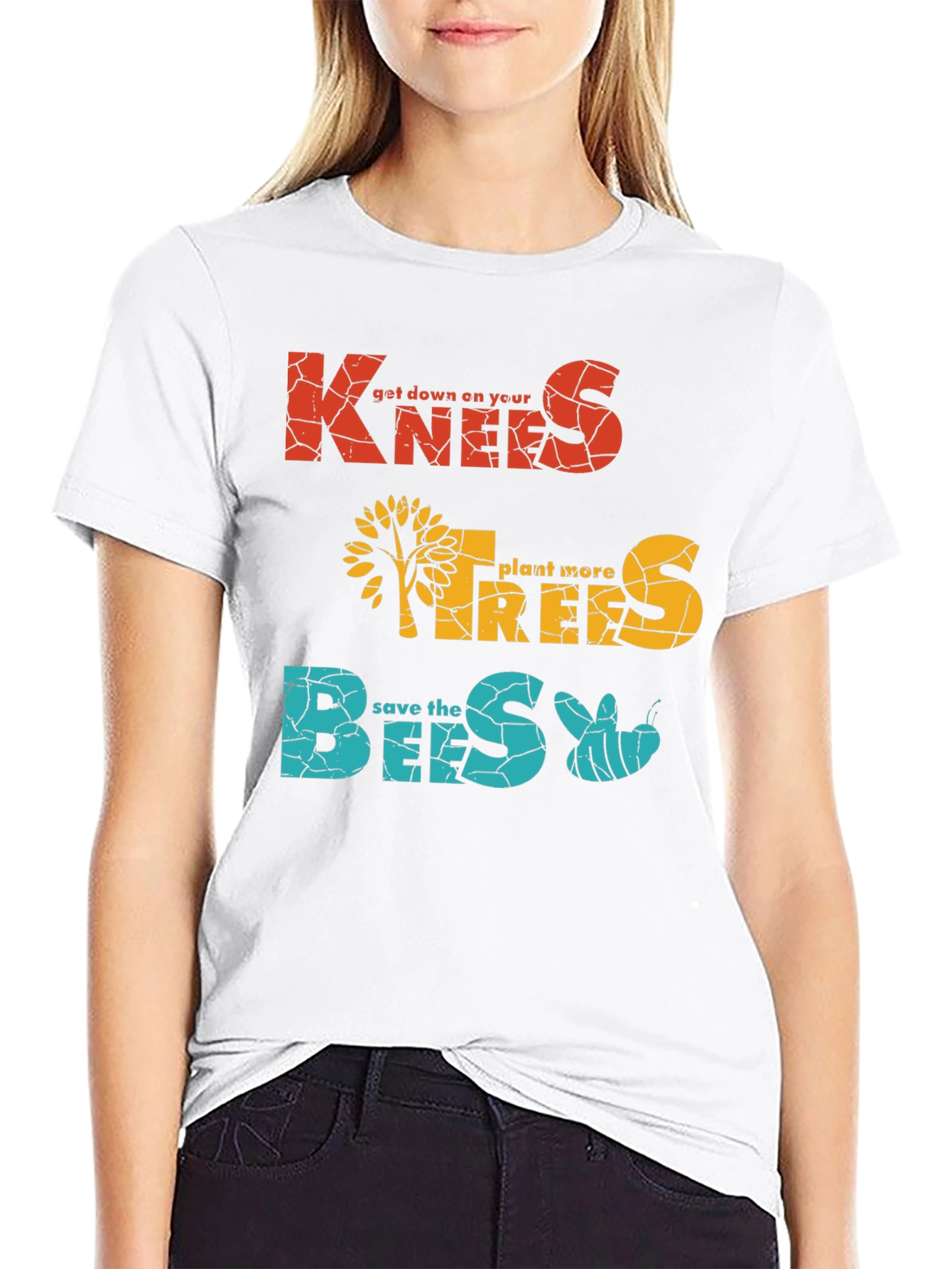 Knees Trees Bees Graphic T-Shirt - Environmental Tee