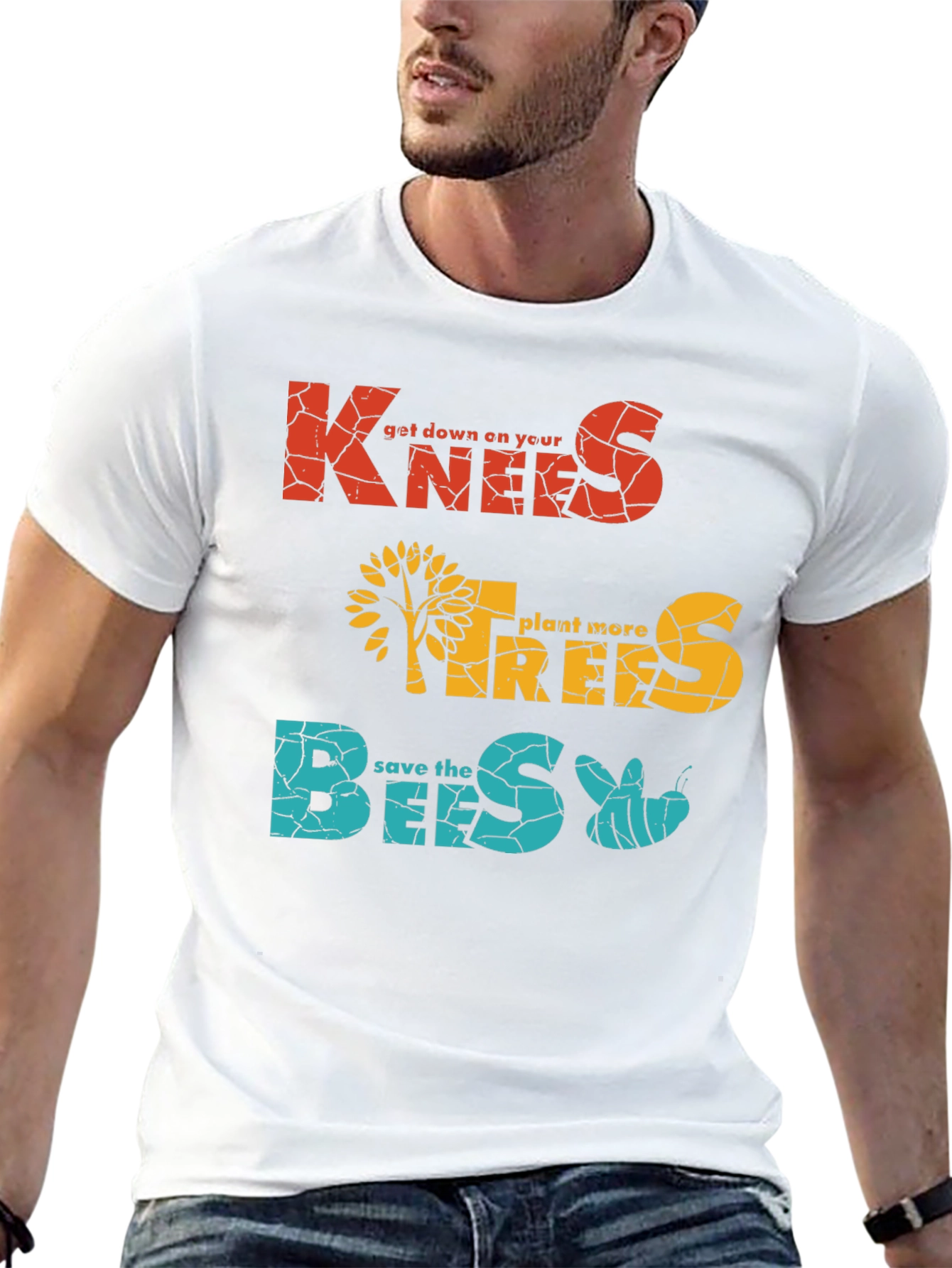 Knees Trees Bees Graphic T-Shirt - Environmental Tee