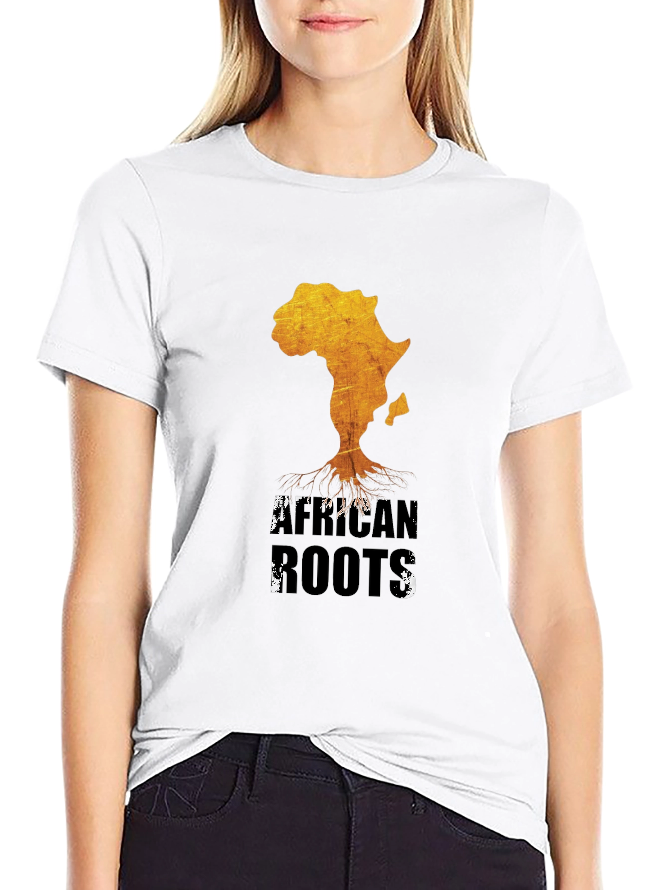 African Roots Graphic T-Shirt - Black