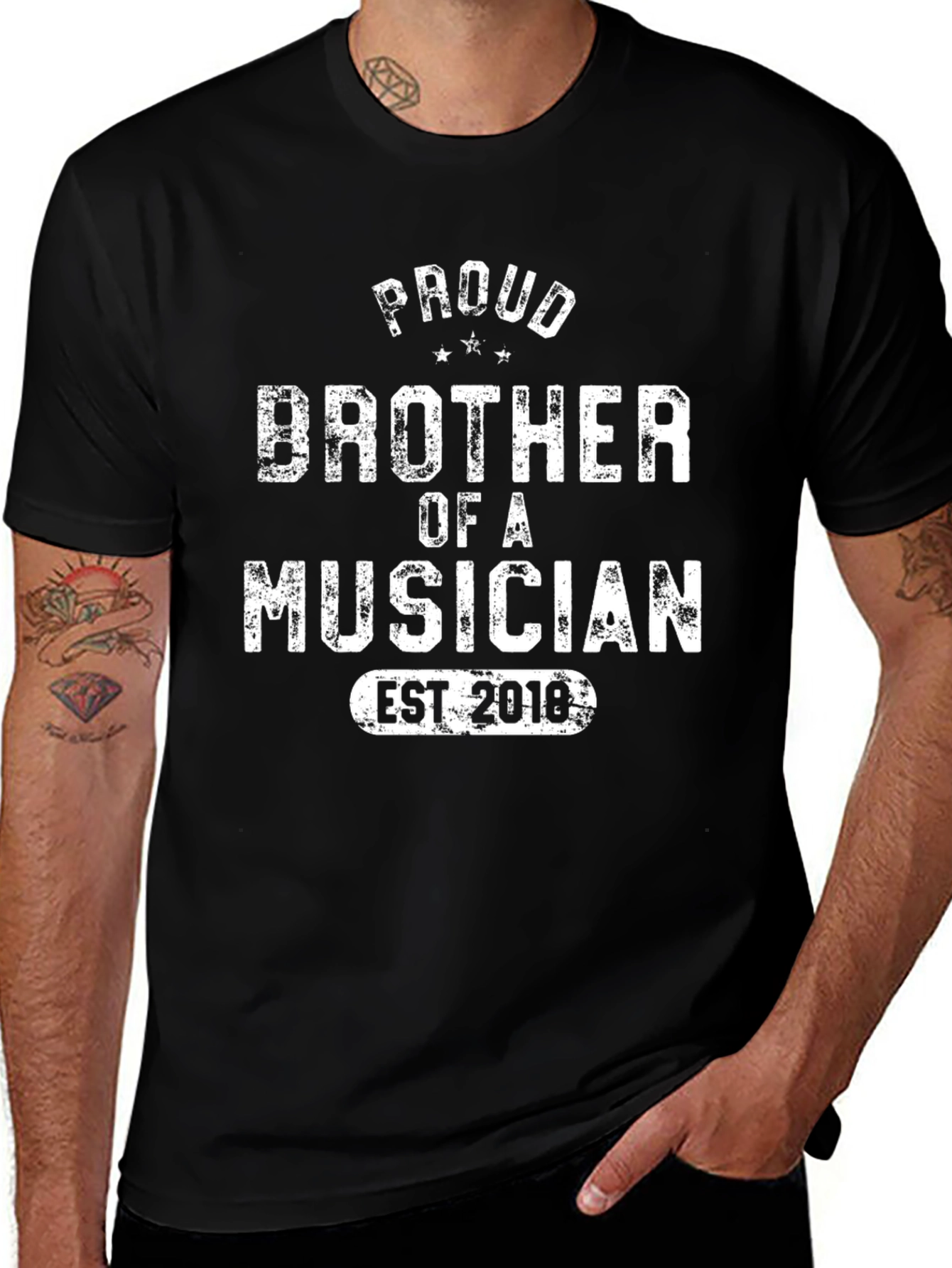 Proud Brother of a Musician T-Shirt - Est. 2018