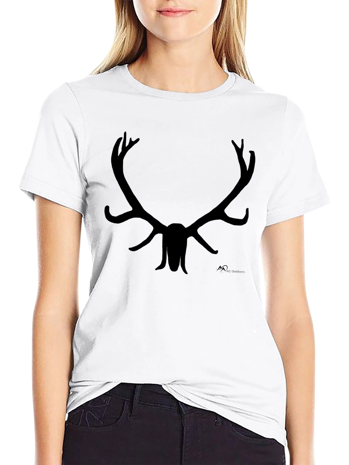Antler Silhouette Black T-Shirt