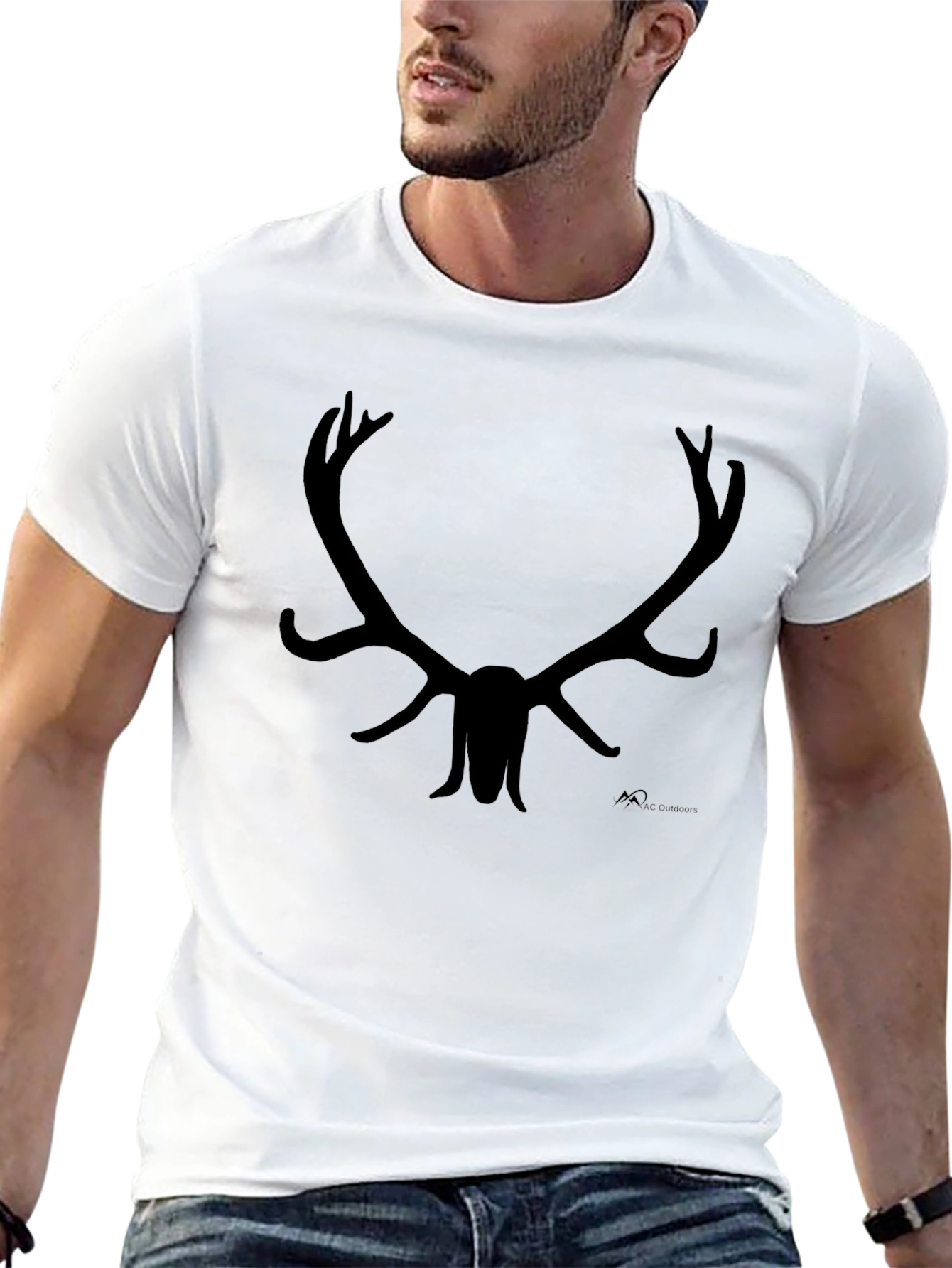 Antler Silhouette Black T-Shirt