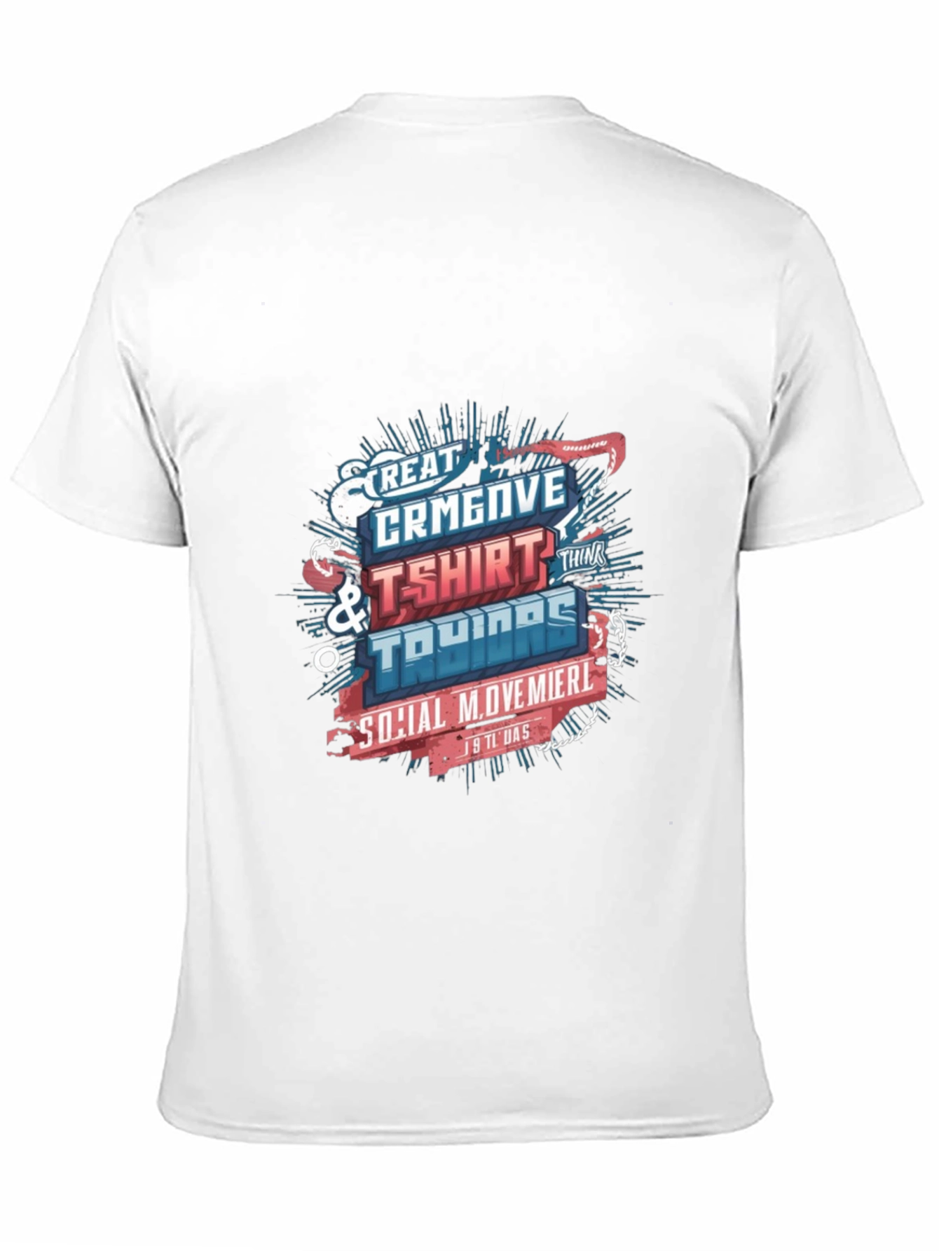 Creative Graphic Print Black T-Shirt