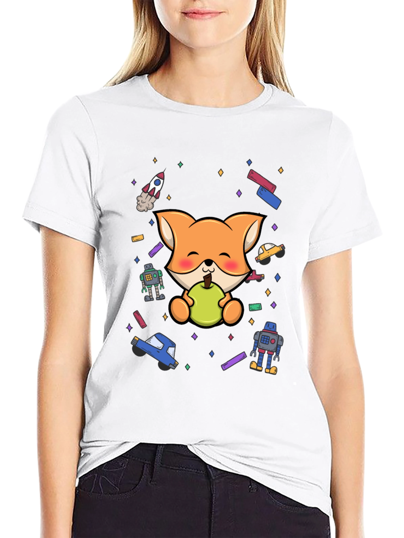 Cute Cartoon Fox T-Shirt