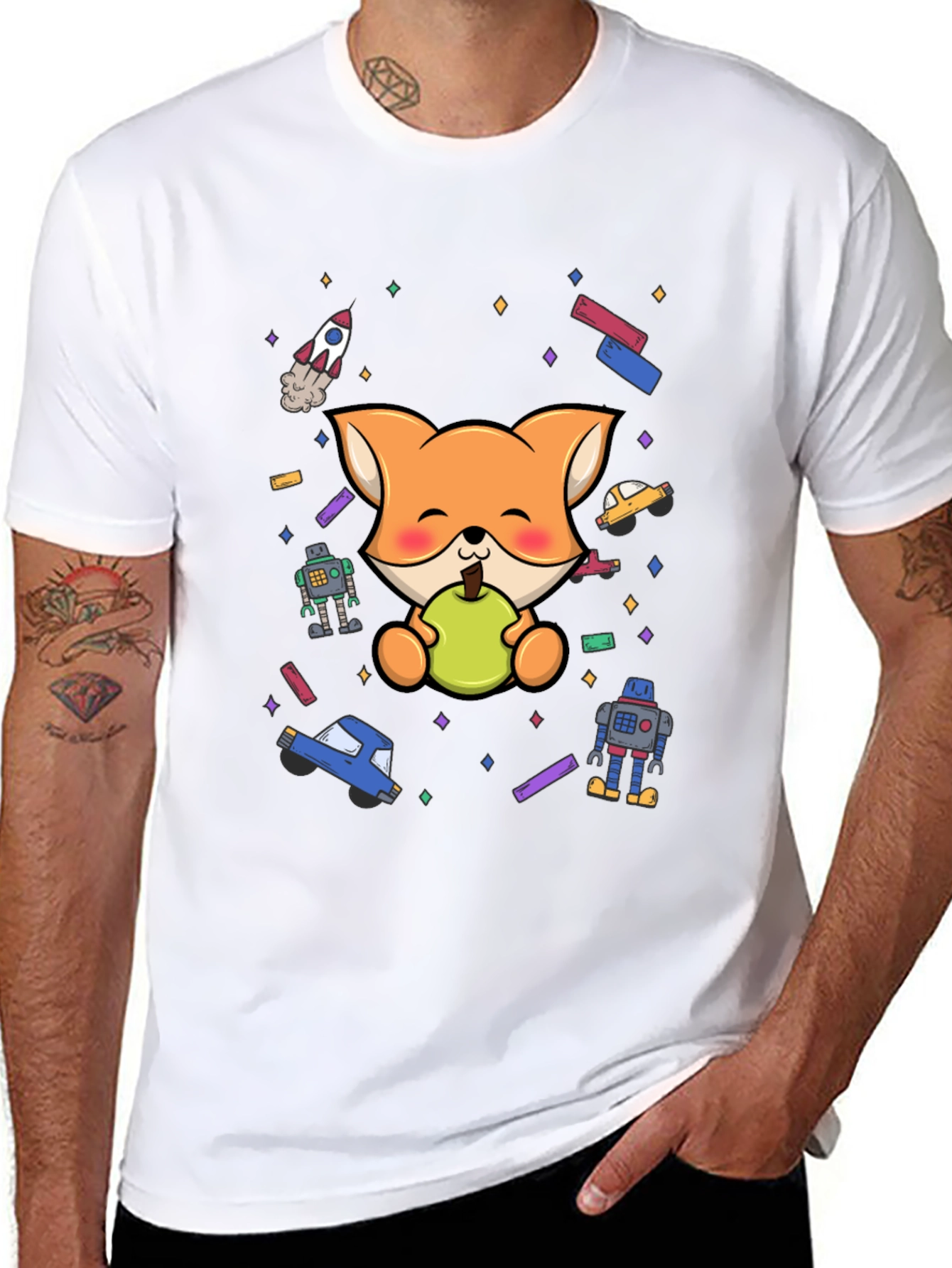 Cute Cartoon Fox T-Shirt