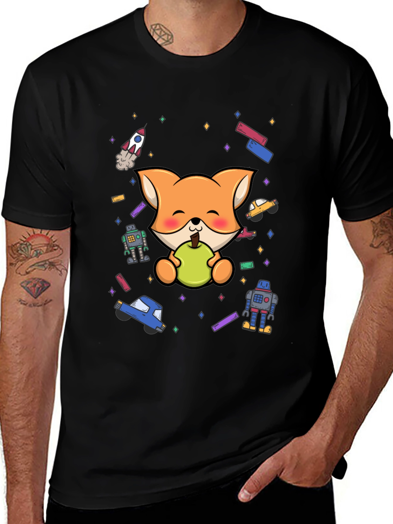 Cute Cartoon Fox T-Shirt