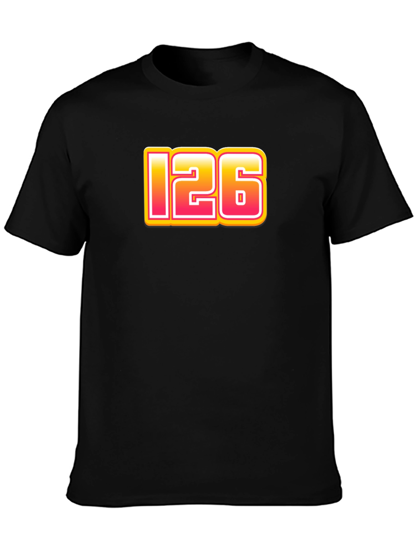 Cool 126 Graphic Print Black T-Shirt