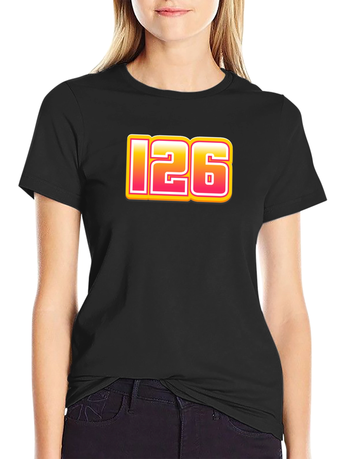 Cool 126 Graphic Print Black T-Shirt