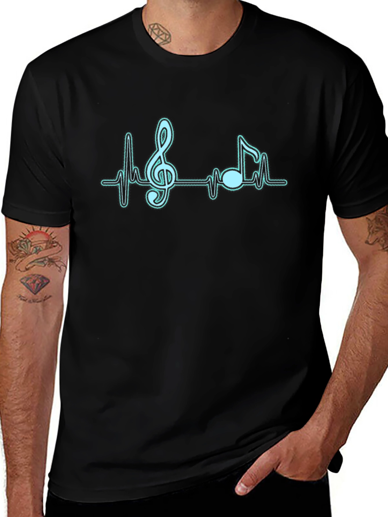 Music Lovers Beat T-Shirt - Black