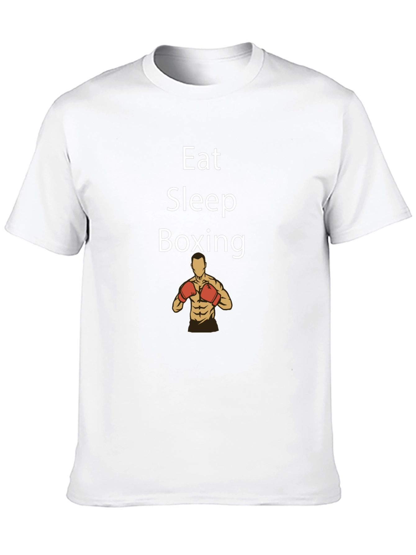 Eat Sleep Boxing Graphic Tee - Black Cotton T-Shirt