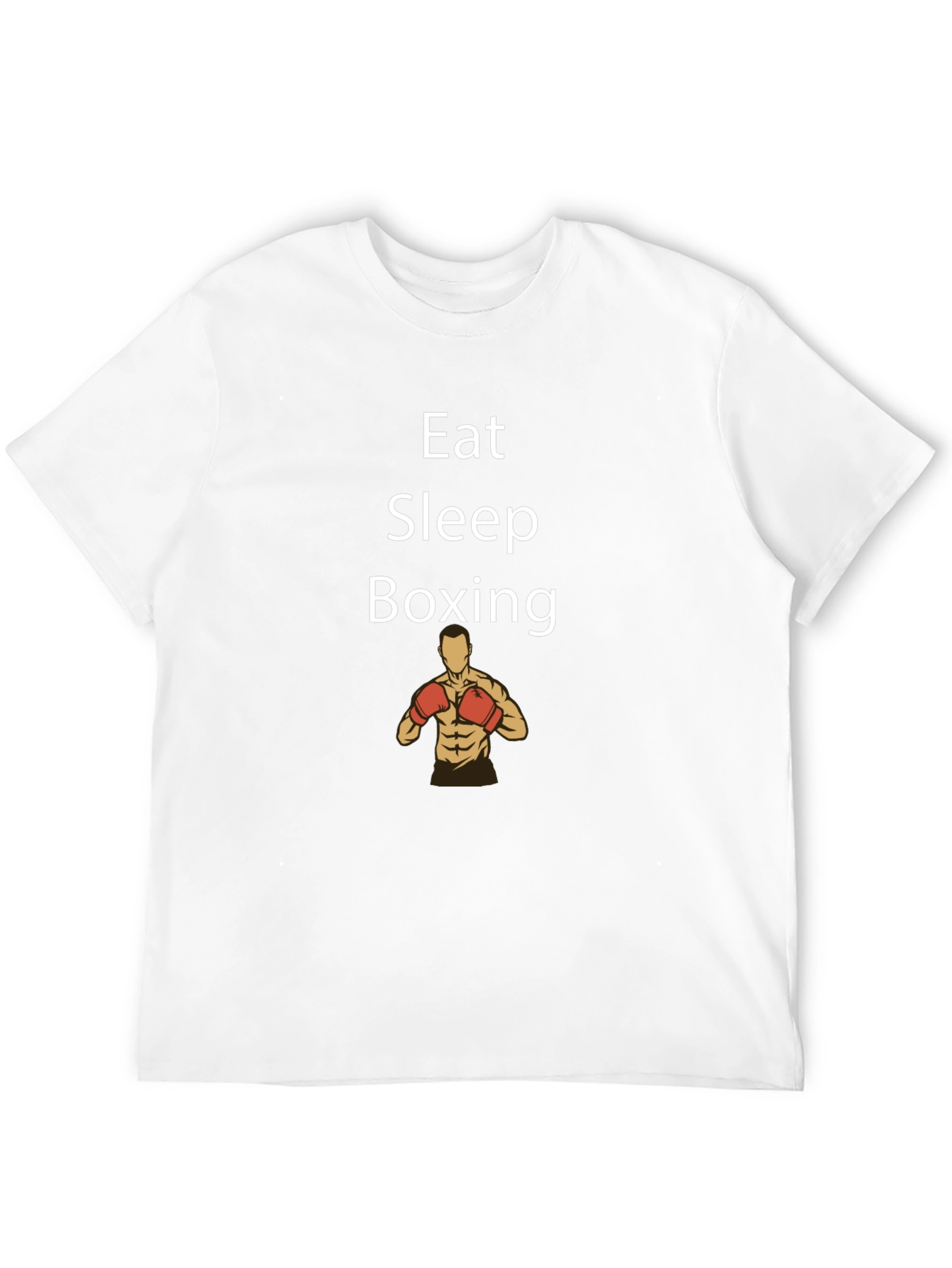 Eat Sleep Boxing Graphic Tee - Black Cotton T-Shirt