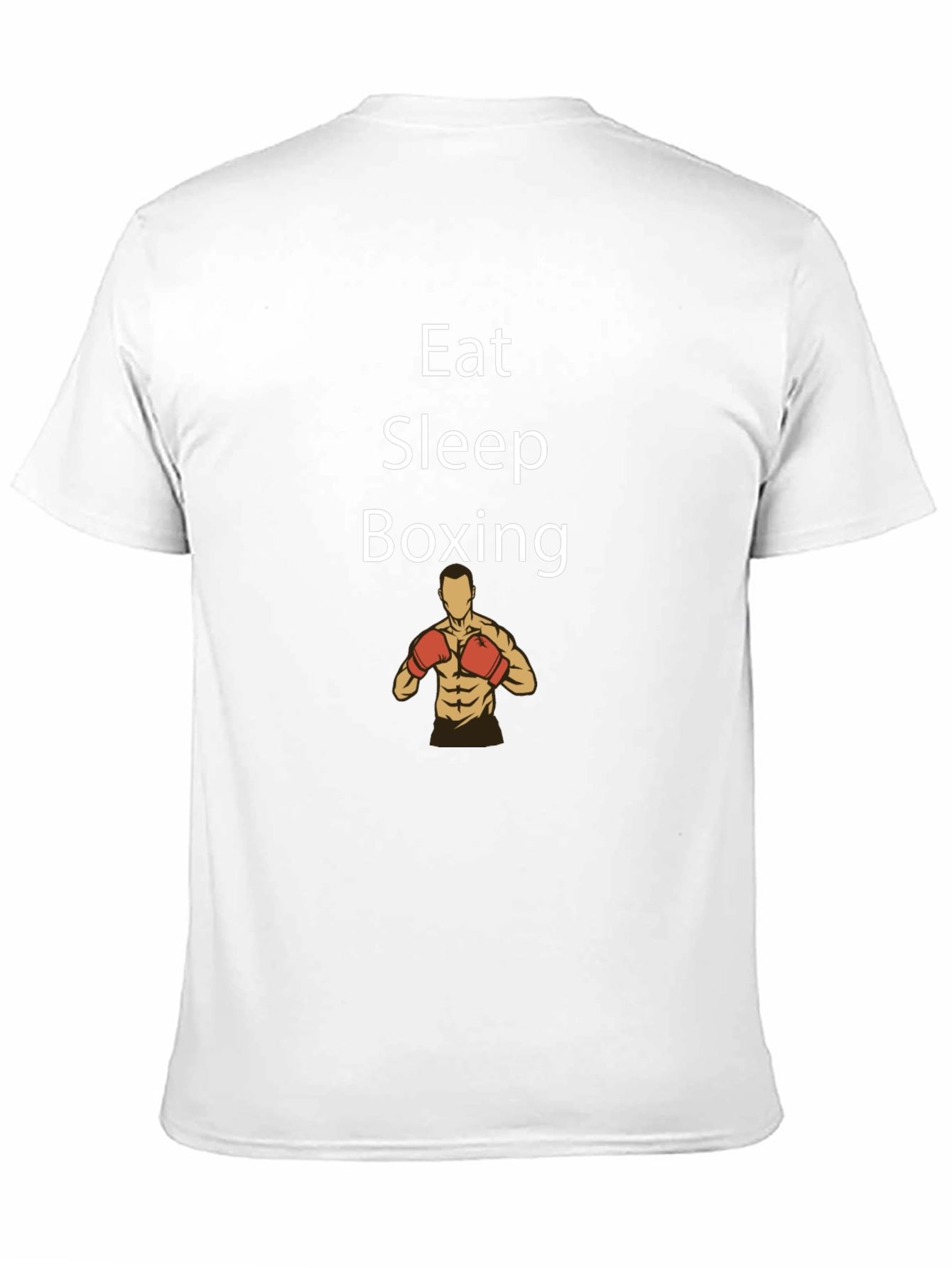 Eat Sleep Boxing Graphic Tee - Black Cotton T-Shirt