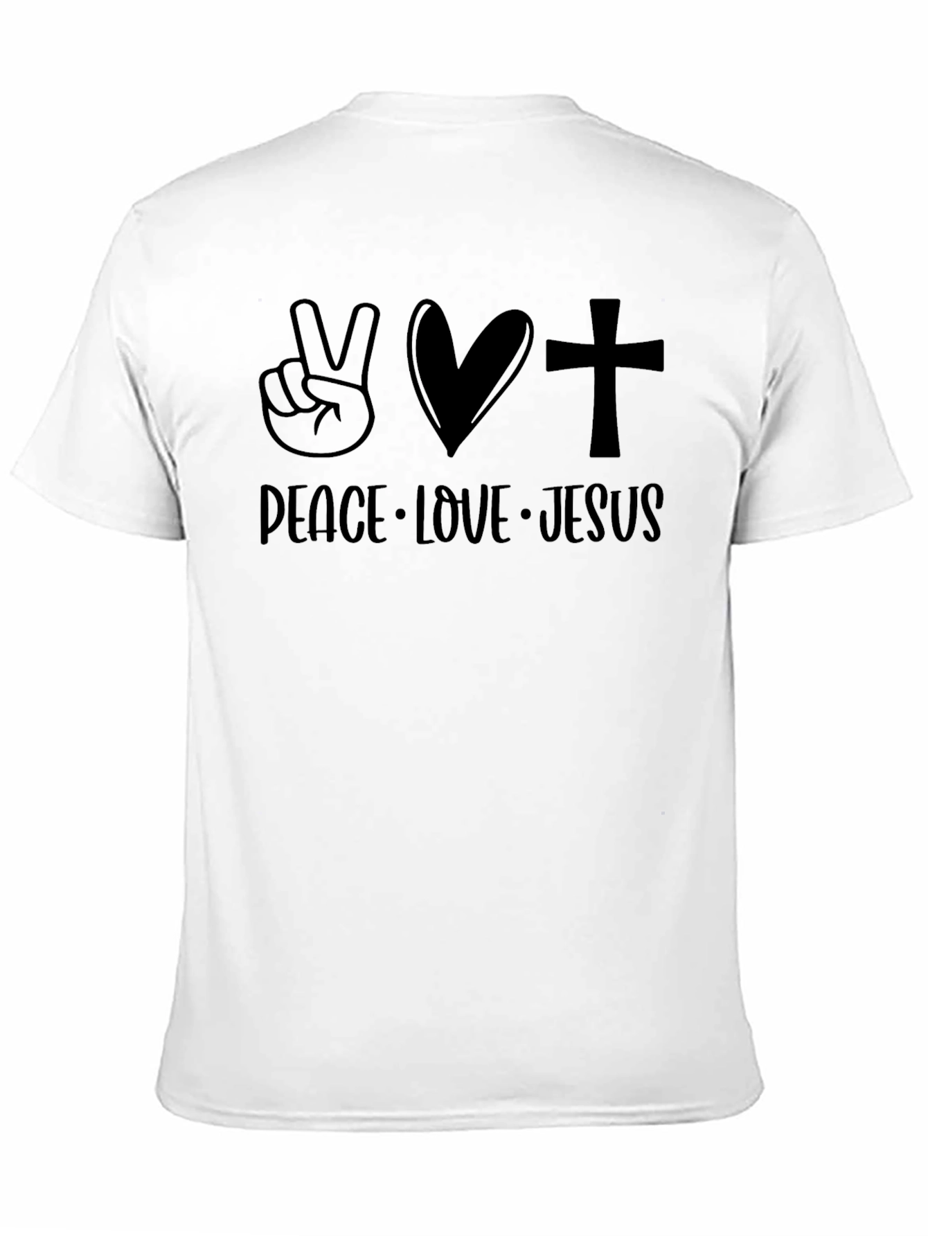 Peace Love Jesus T-Shirt Christian Faith Tee