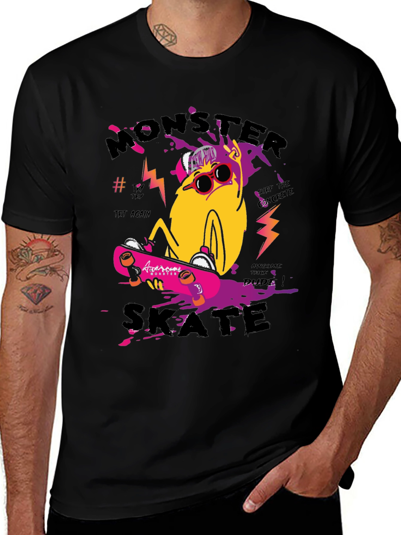 Monster Skate Graphic Tee - Cool & Trendy
