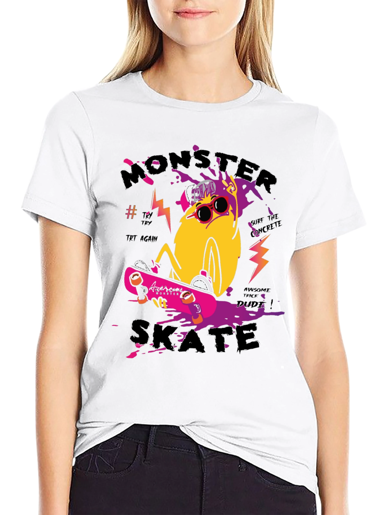Monster Skate Graphic Tee - Cool & Trendy
