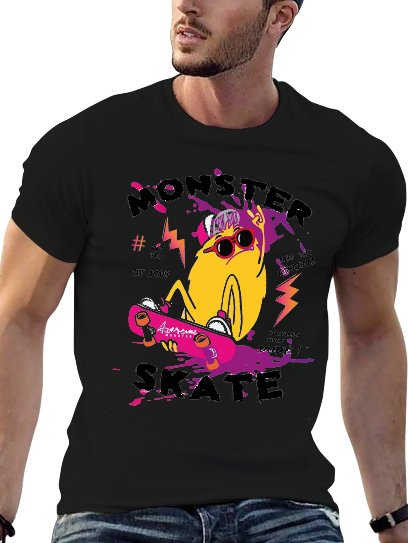 Monster Skate Graphic Tee - Cool & Trendy